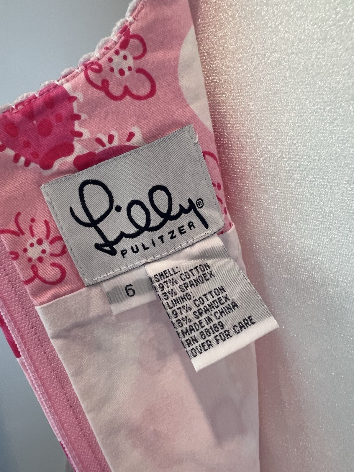 LILLY PULITZER (6) VINTAGE Bocci Citrus Bee Ladybug WHITE LABEL Pink Floral EUC