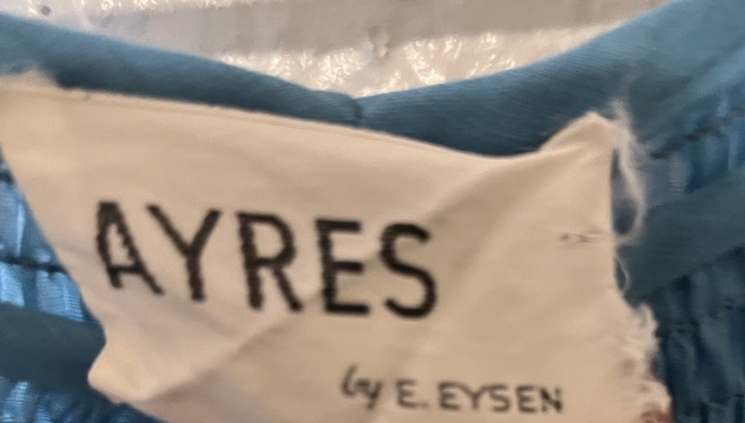 Vintage 1970’s Ayres by E. Eysen Boho Chic Aqua Peasant Dress M-L