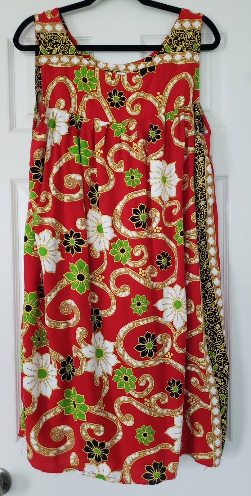 Vintage Tropical Flower Mumu, Size XL