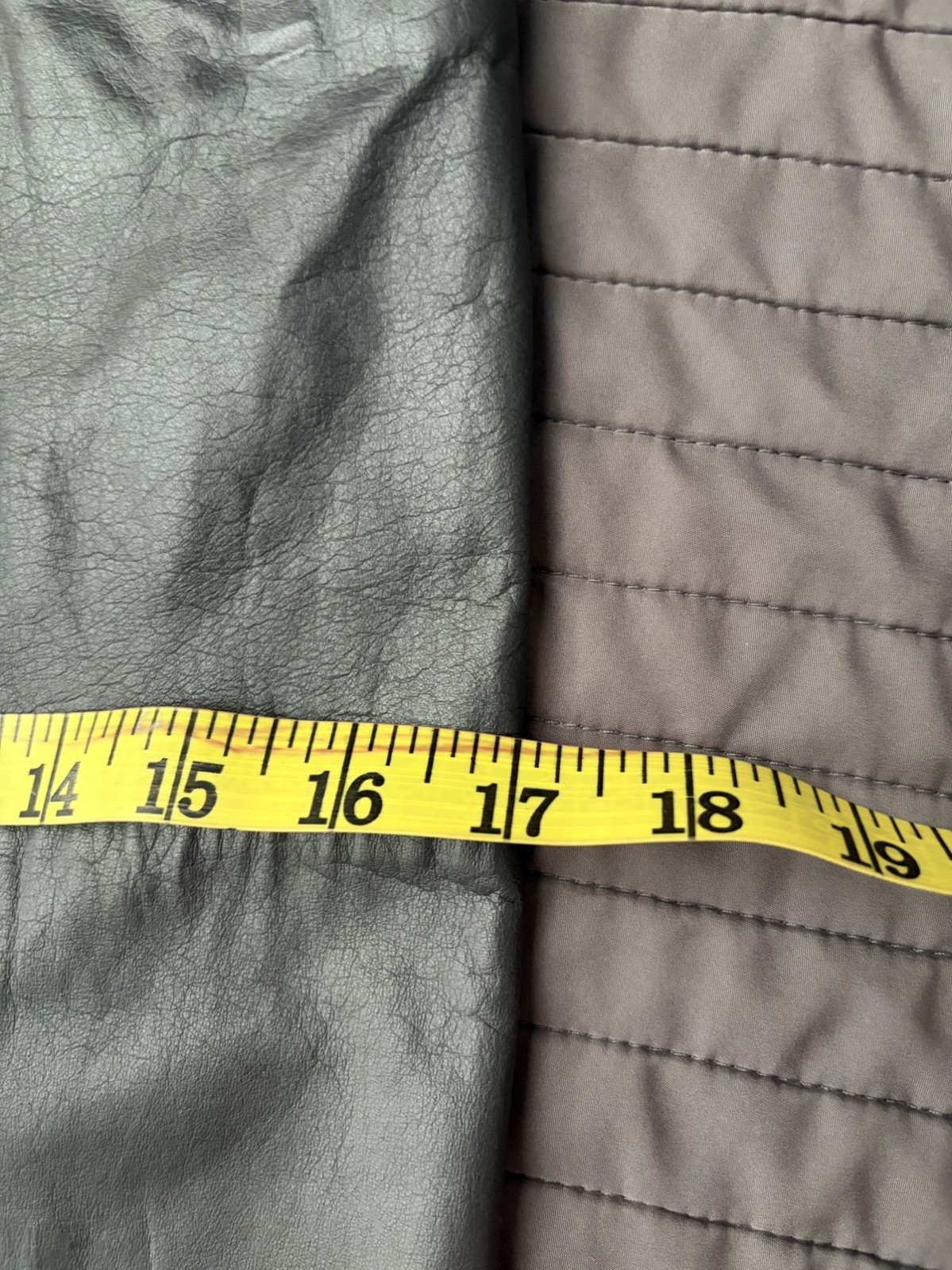 Vintage 80S Cj Todd Saks Fifth Gray Retro Pencil Mid Leather Skirt Edgy Grunge