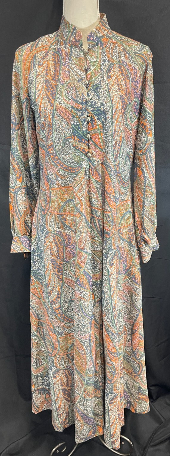 Joan Sparks Alamor Vintage Dress Paisley Metallic Maxi Dress 10