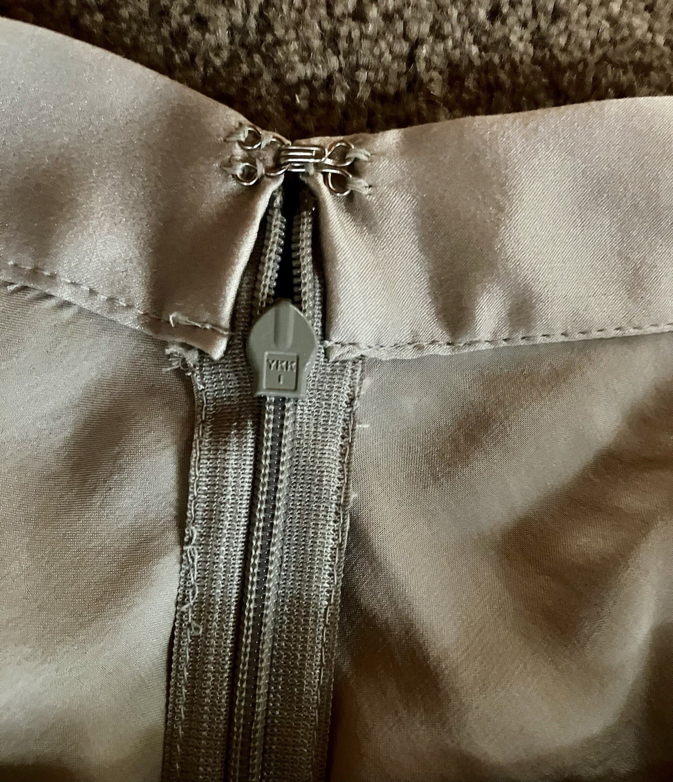 Vintage Valentino Roma, Silver 100% Silk Mini Skirt, Original Tags! Small