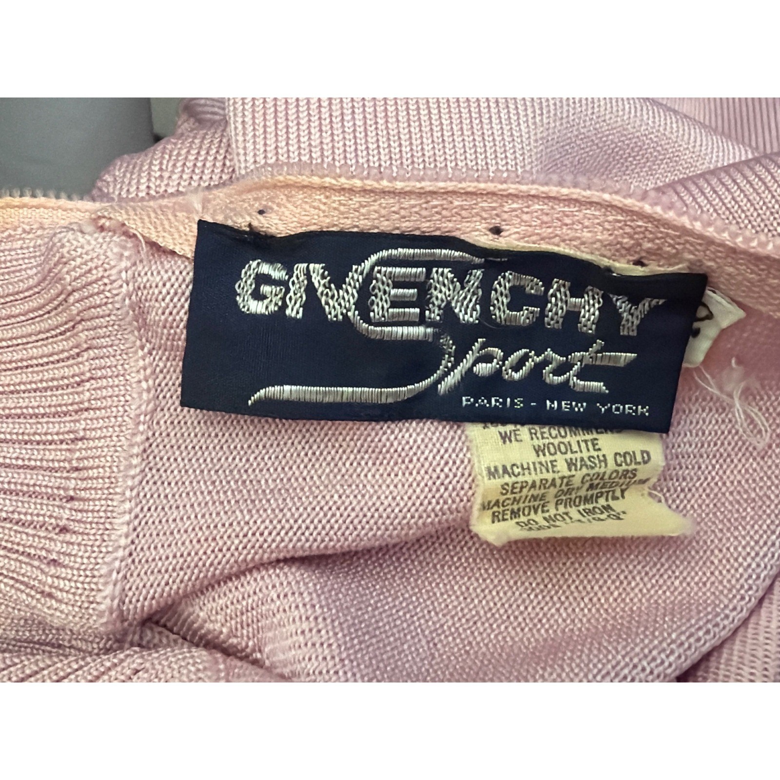 Vintage Givenchy Sport Turtleneck Sweater Quiet Luxury Old Money Coquette Pink