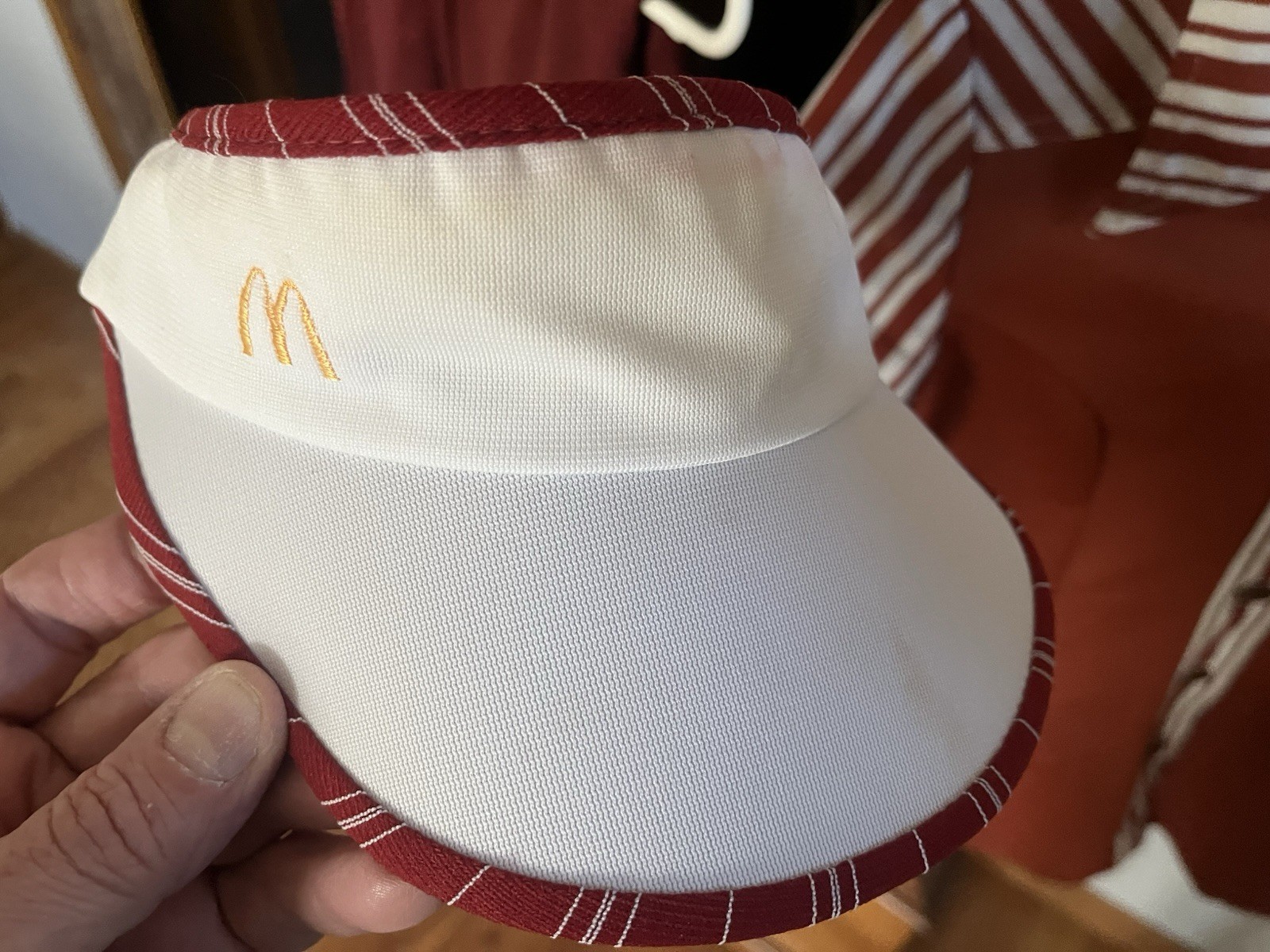 Vintage 70’s McDonald’s Uniform Dress Orange Restaurant Slacks Cap USED AS FOUND
