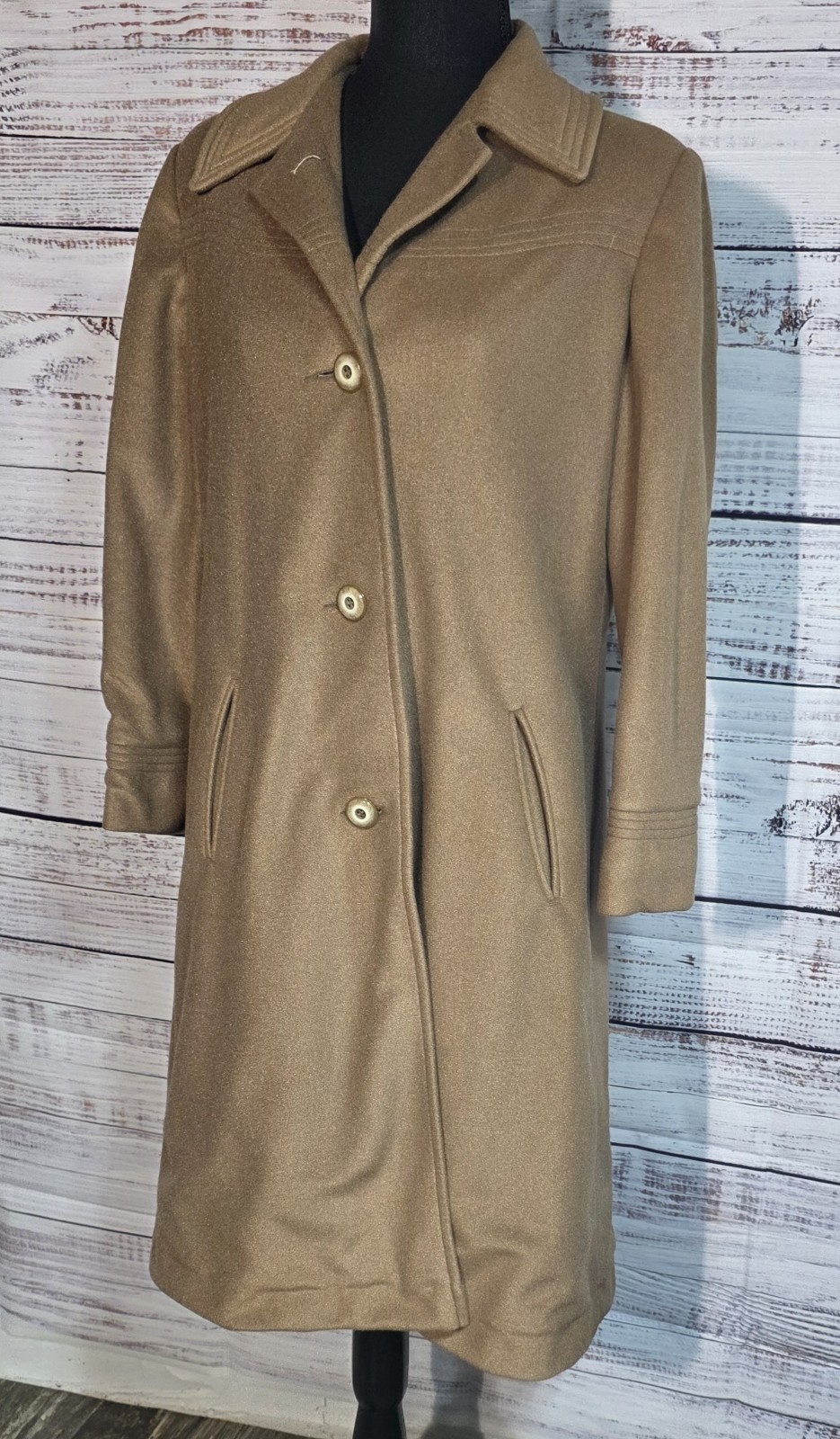 Vintage Kasmiracle Woman’s Coat Wellington Fashions, Camel Tan See Pics For Size