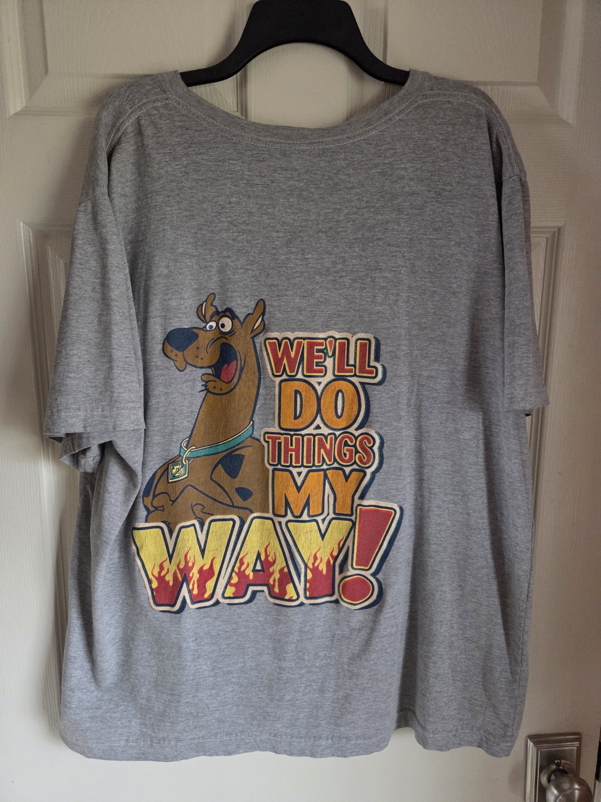 Vintage Cartoon Network Scooby-Doo Woman Double-sided Gray Graphic Top Size 2X