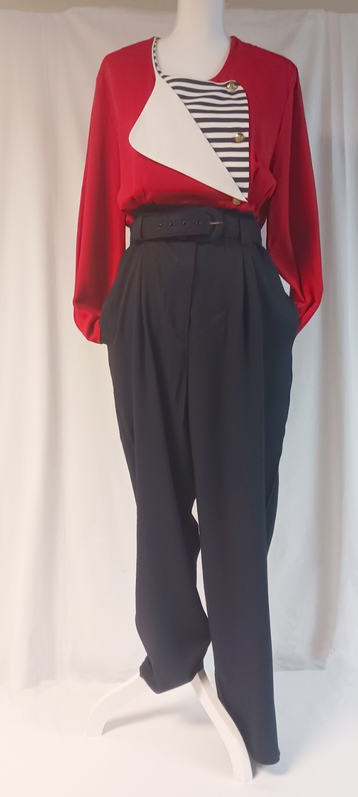 Vibrant and Bright Red, White and Blue, One Piece, sz 16 by MENU, Dry Cleaned