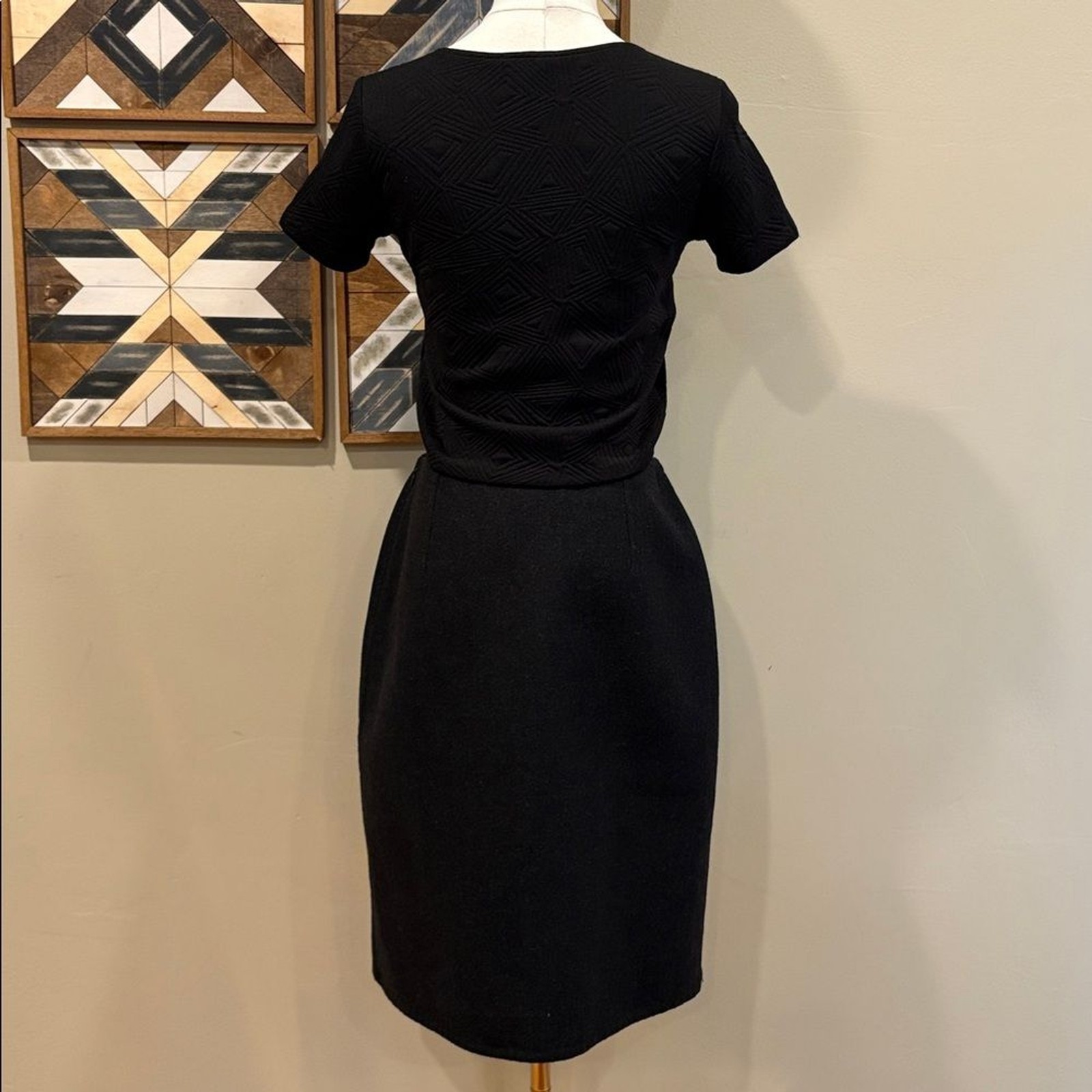 Vintage Ralph Lauren Felted Wool Skirt Dark Grey 6 *As-Is*