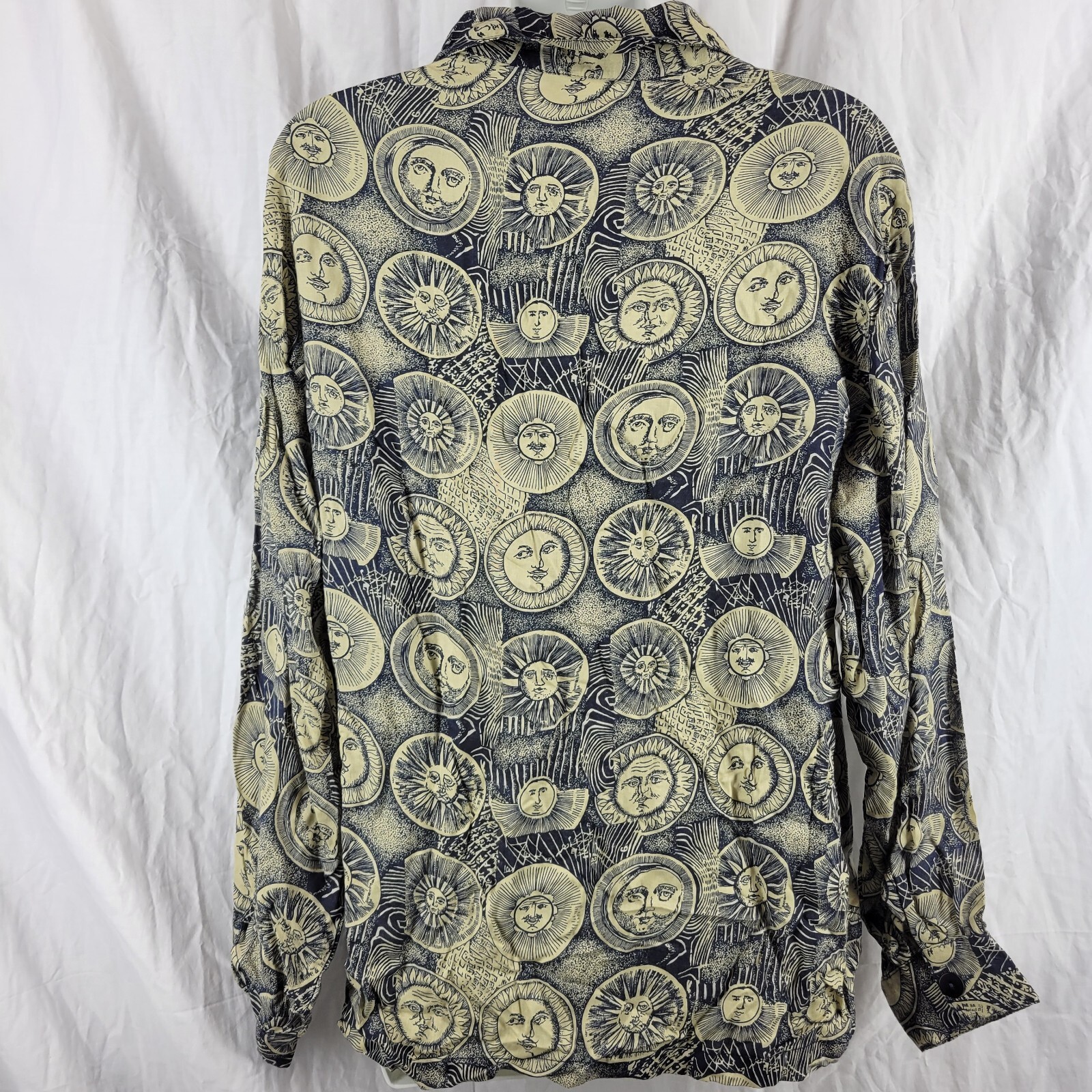 VTG Karavan KAR-A-VAN NOS Women’s Shirt Suns Celestial Print Button Up AOP Sz S