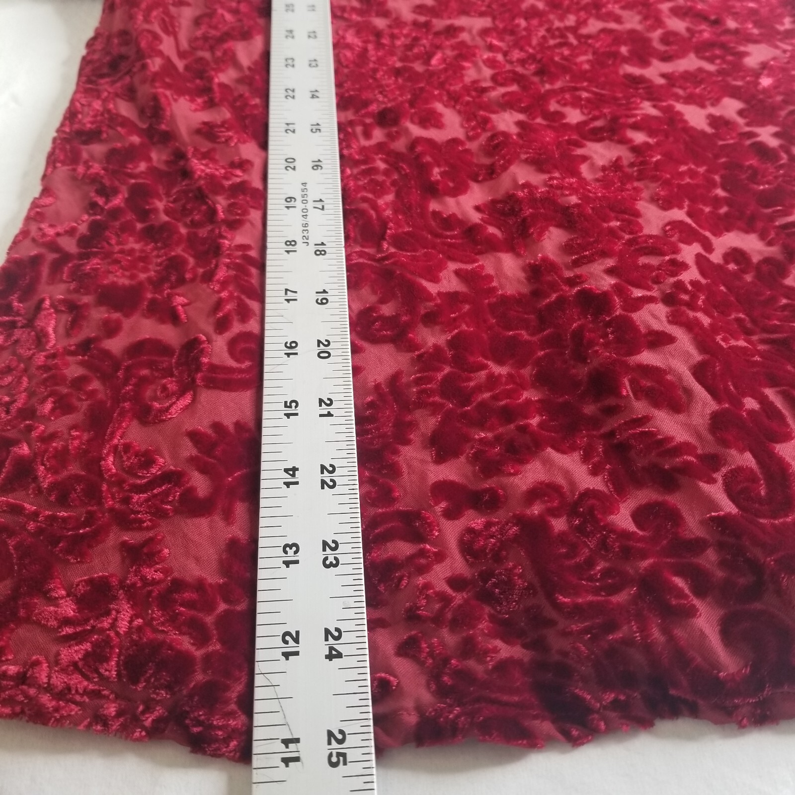 Carole Little 3 Piece red velour maxi skirt top W/ jacket L/16 Evening Party