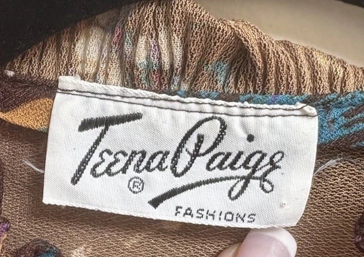 Vintage 70s Teena Paige Prairie Midi Dress Floral Sheer Ruffle Boho Cottagecore