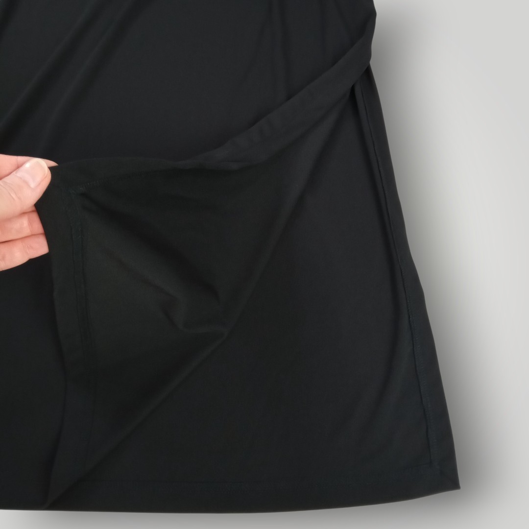 Victor Costa Occasion Women’s L Black Long Skirt Side Slit Elastic Waist