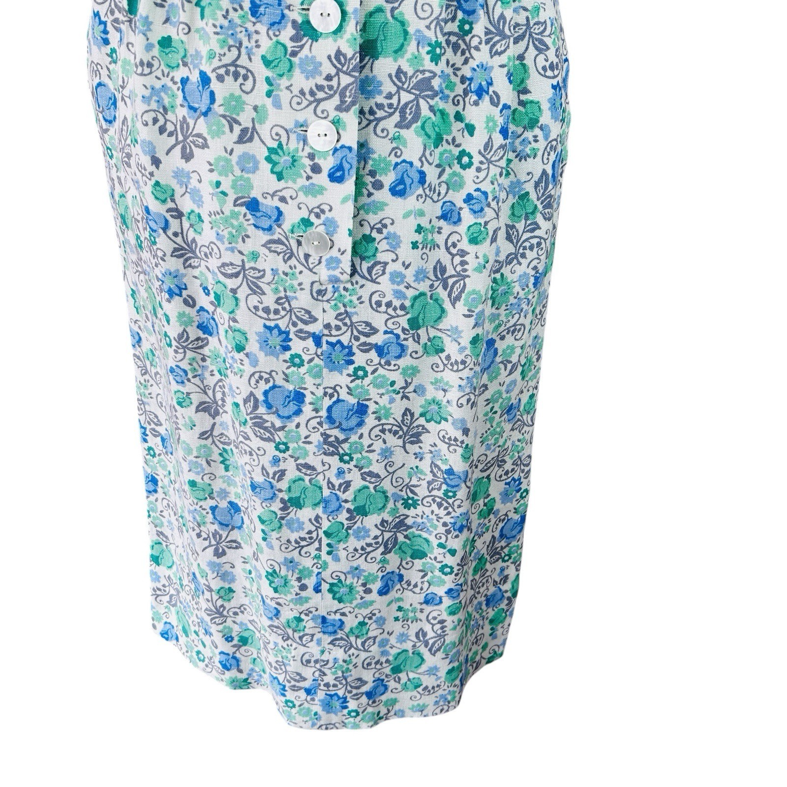 Vintage I Magnin Midi Dress Small Floral Cottage Easter Tea Party Feminine Retro