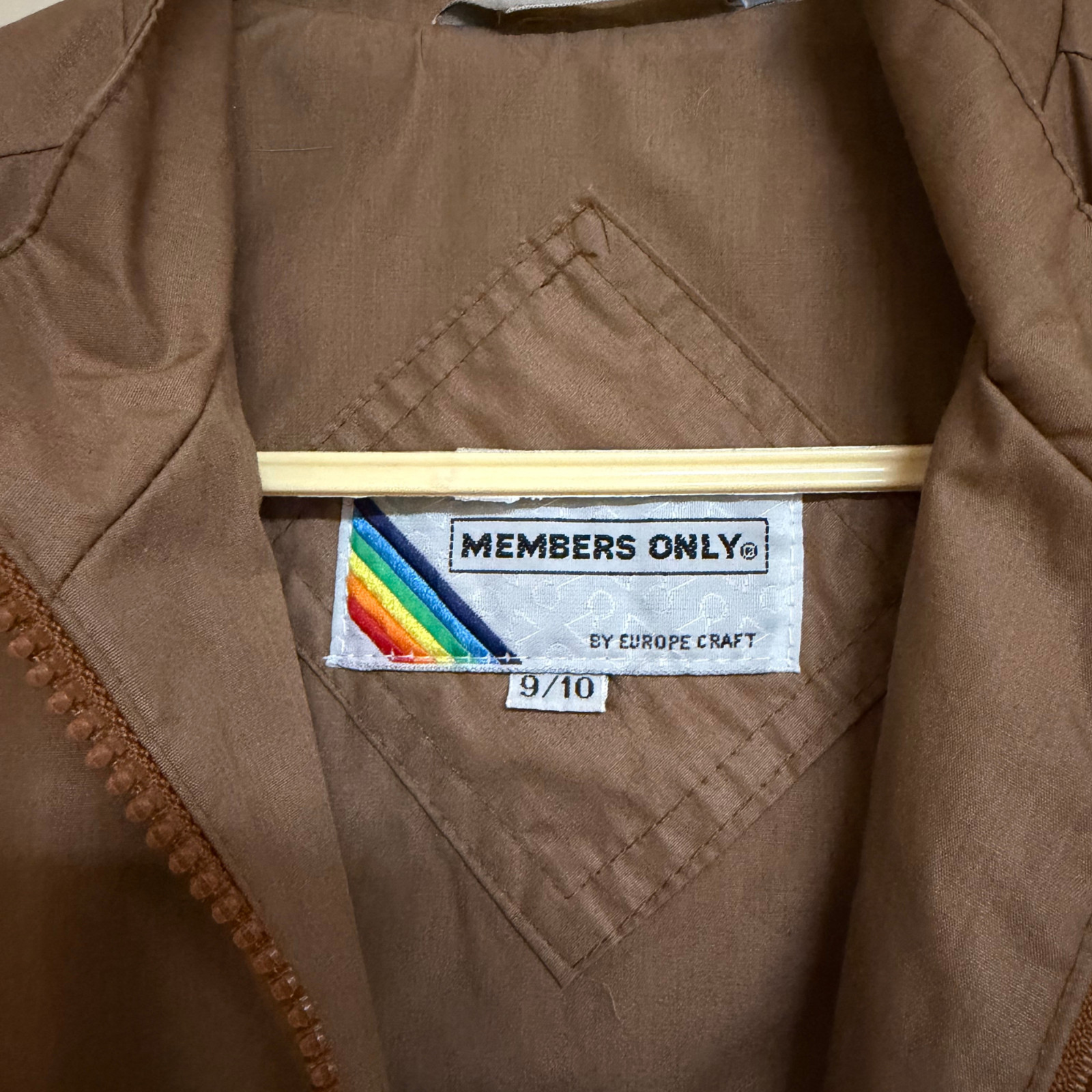Vintage Members Only Europe Craft Women’s Brown Jacket Size 9/10 Classic Full Zp