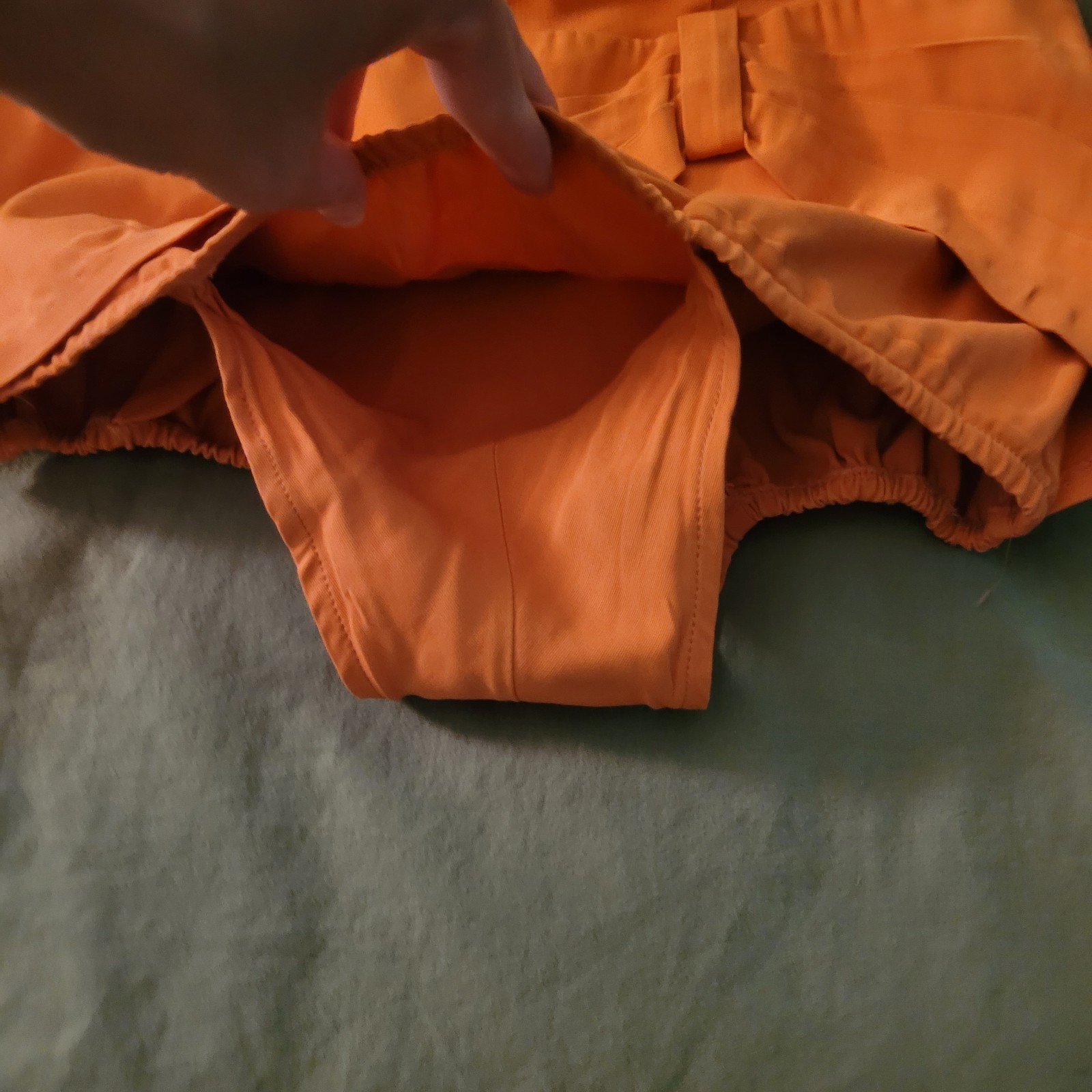 Vintage 1950s Rose Marie Reid Draped Sheath Swimsuit Orange Bow Pinup S M
