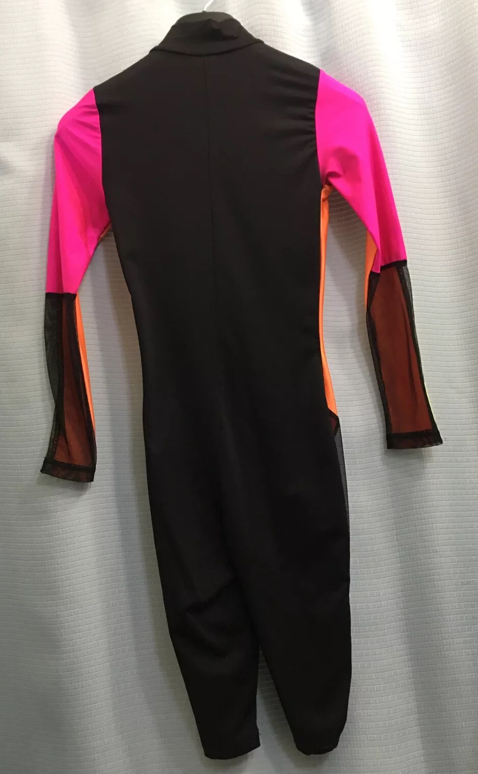 S Vintage AEROBICS JAZZ DANCE ZUMBA Lycra Bike NEON Lyotard LIPS INC Made In USA