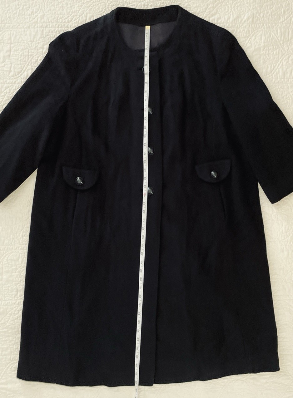 Vtg. J.J. O’Donnell 100% Cashmere Opera 1950s Black Coat Silk Line Sz XL Custom