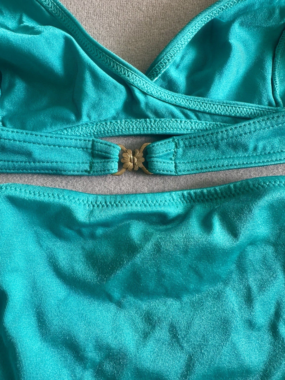 Triumph: European, Vintage, 2 Piece Swimsuit, Bright Teal (Medium)