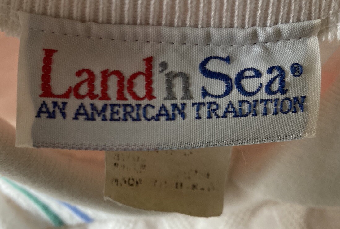 Land and Sea 80s 90s vintage Collared Top Granny Cottage Pastels Floral Retro