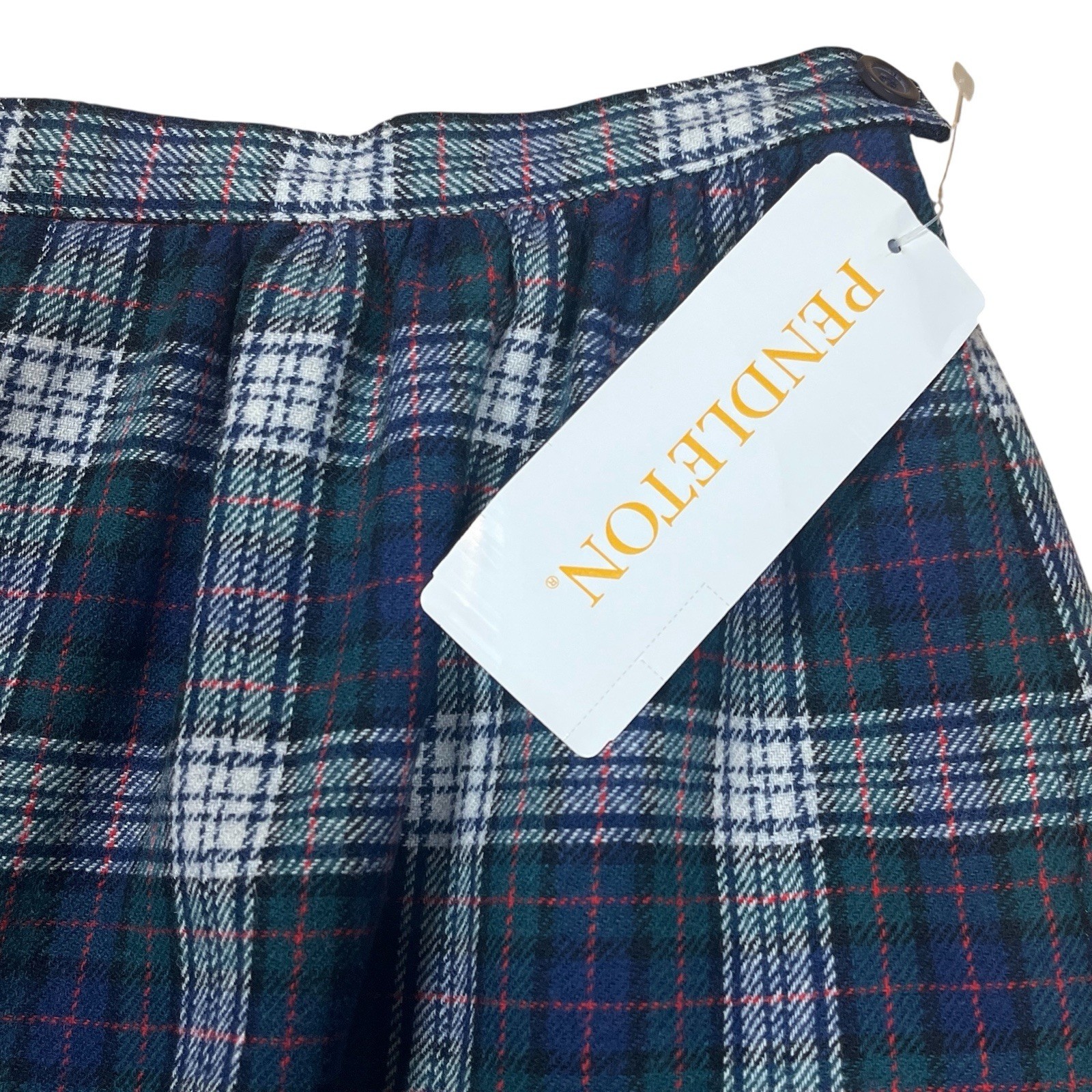 New Vintage Pendleton Murray Tartan 100% Wool Midi Skirt Sz 16 Lined
