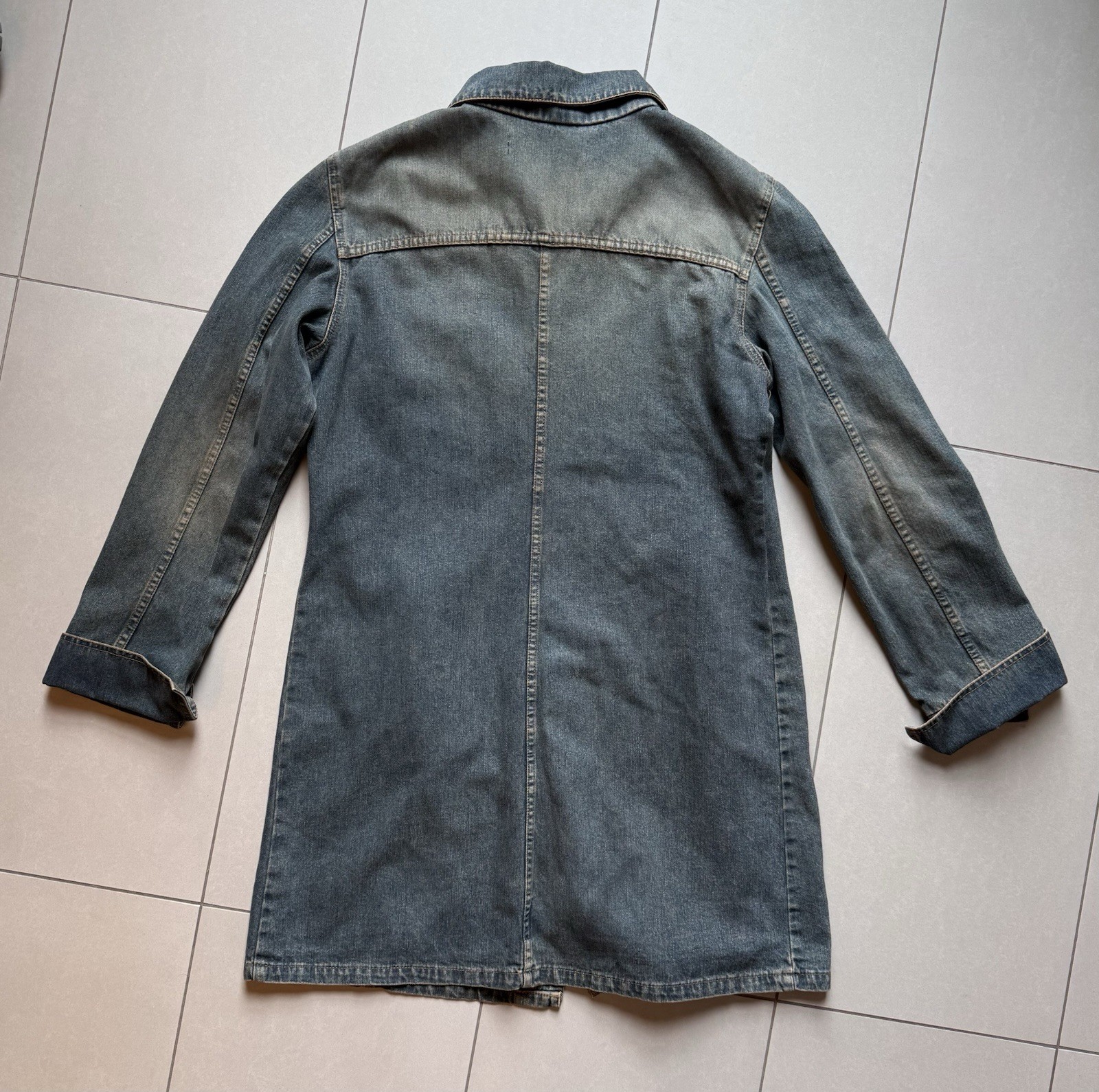 DDP Vintage 2000s Just Cavalli Womens Denim Long Jacket Washed y2k size 30/44