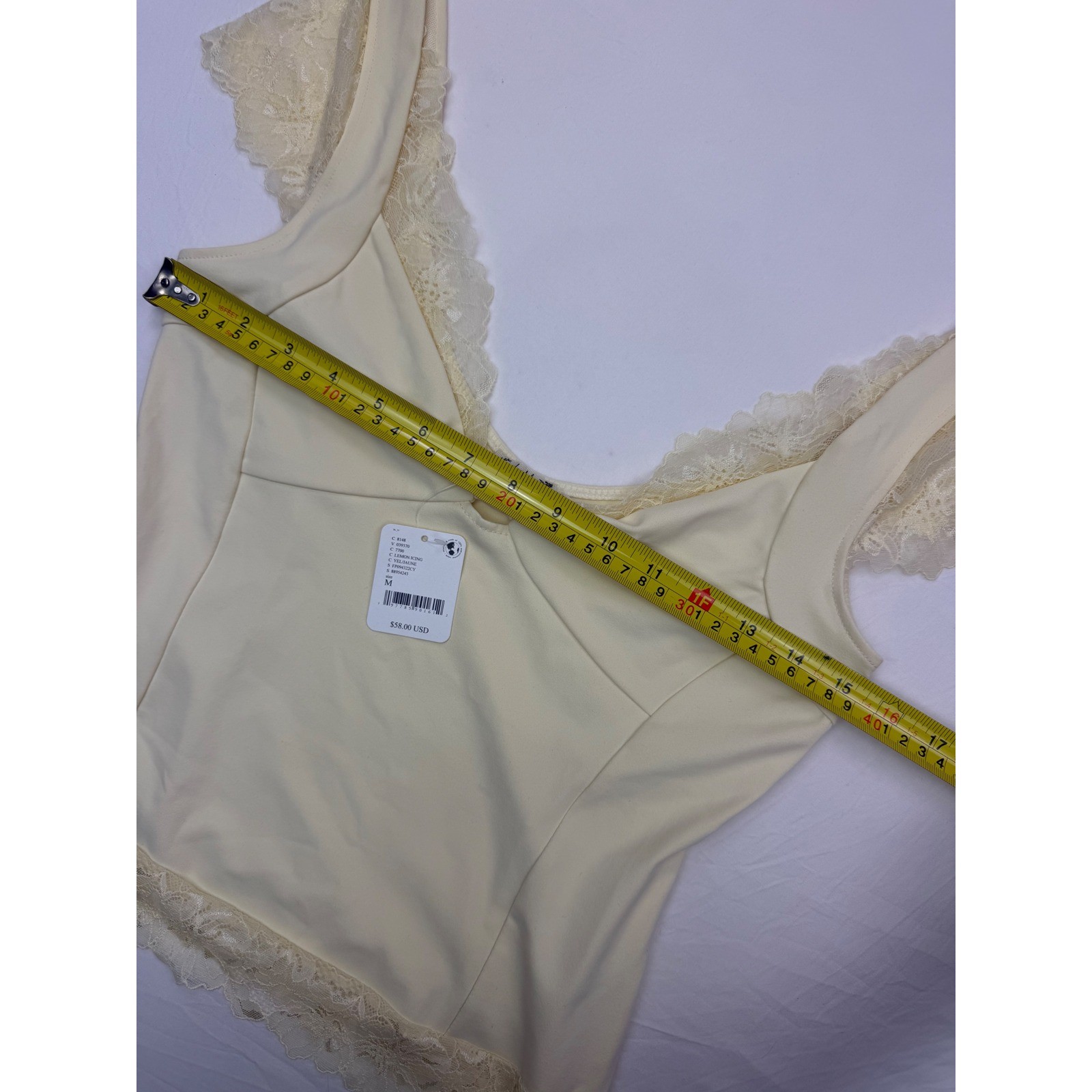 NEW Free People Lemon Icing Lace Cami