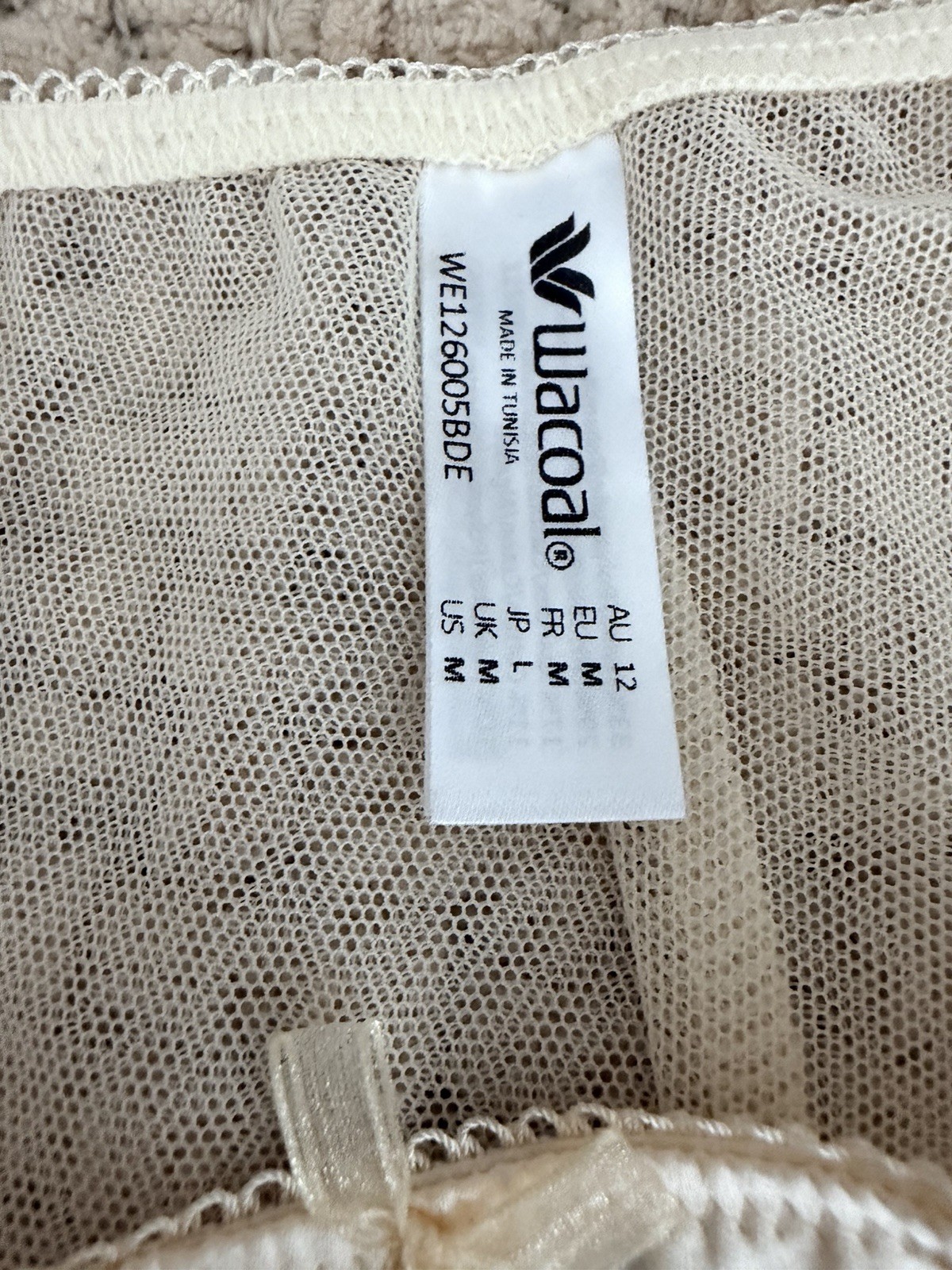 Vintage Wacoal Silk Sheer Panties Size M Ivory Rare