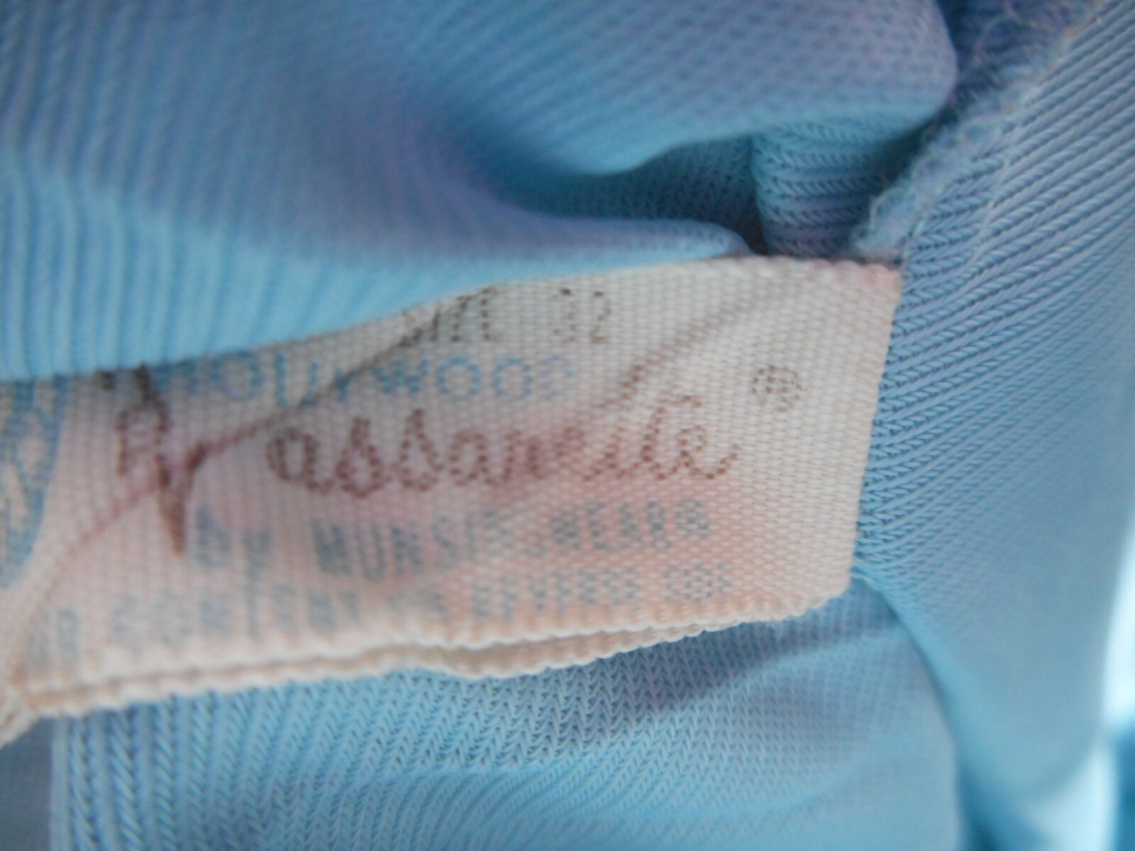 Vintage 60s Hollywood Vassarette Blue Nylon 2 Pc Pajama Set Women’s Size S 32
