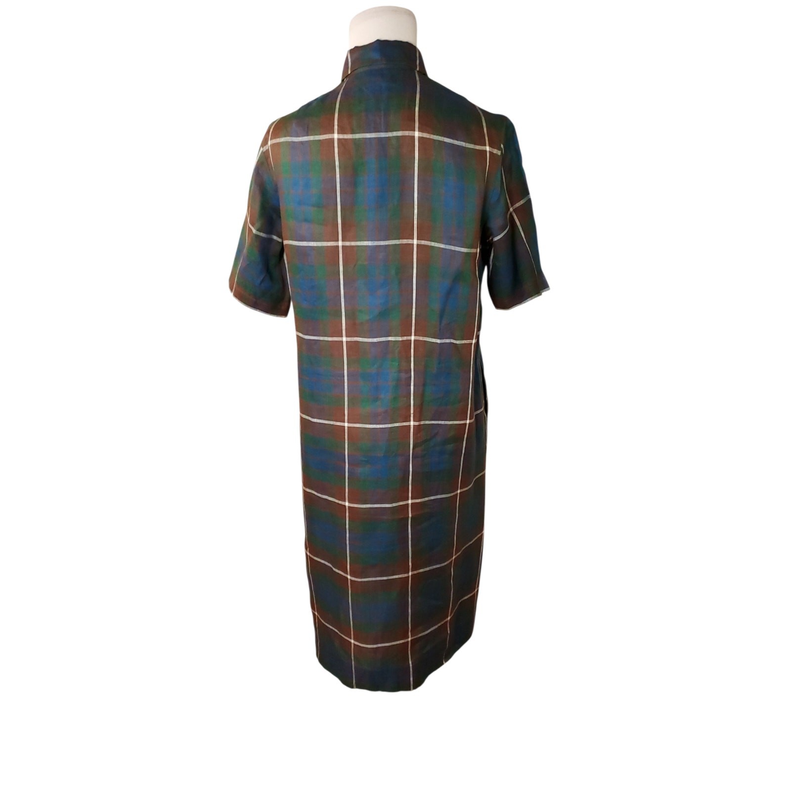 Vintage Scotch House Tartan Plaid Shirt Dress Old Money Preppy Academia Retro M