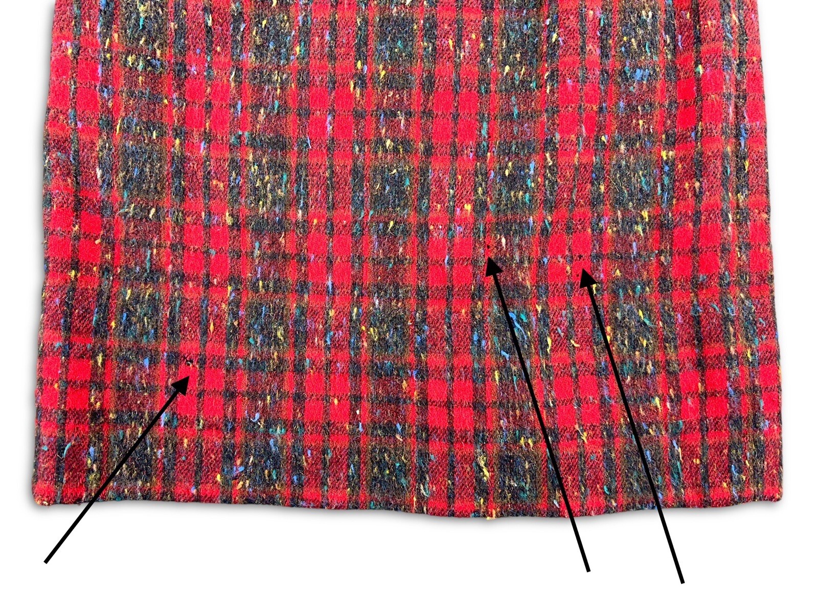 Vintage Century Boston Skirt Womens Tweed Wool Blend A Line Midi Ladies 24”