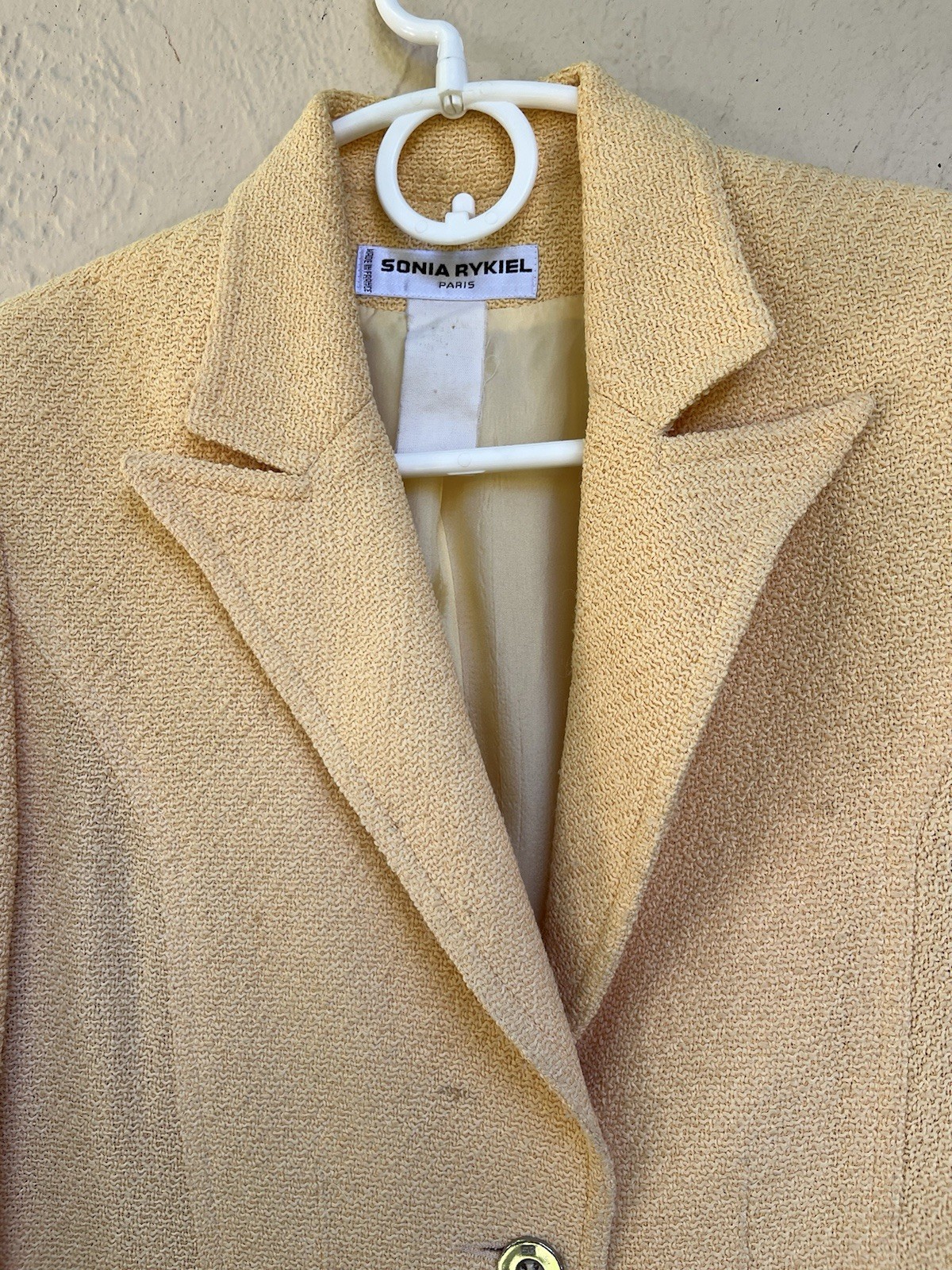 Sonia Rykiel Paris Vintage Lightweight Jacket Blazer Sherbert Orange S Buqle