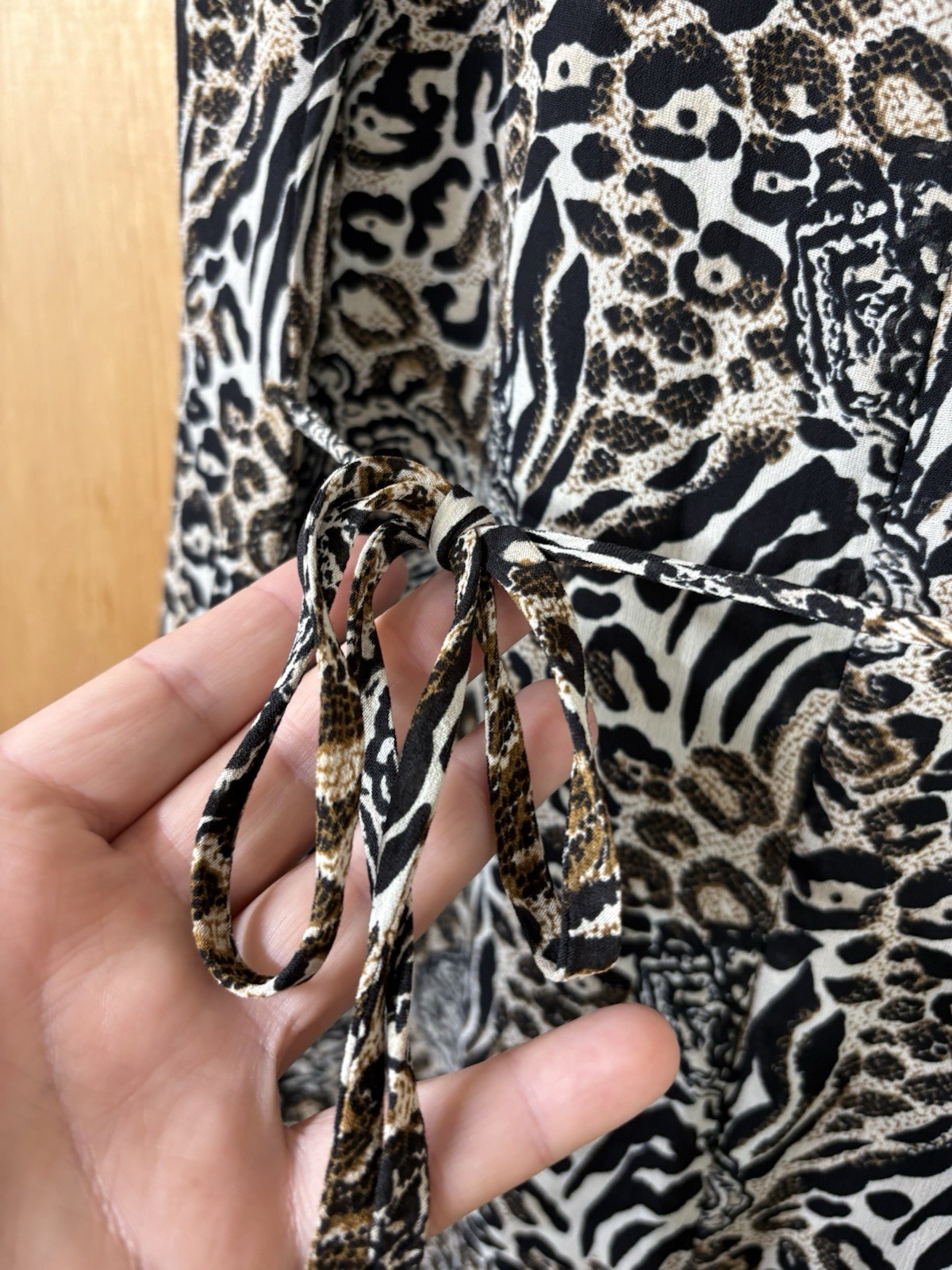 VTG CDC SLIP DRESS SLEEVELESS MAXI LEOPARD & Roses Women’s Sz 6 Y2K Slip Dress