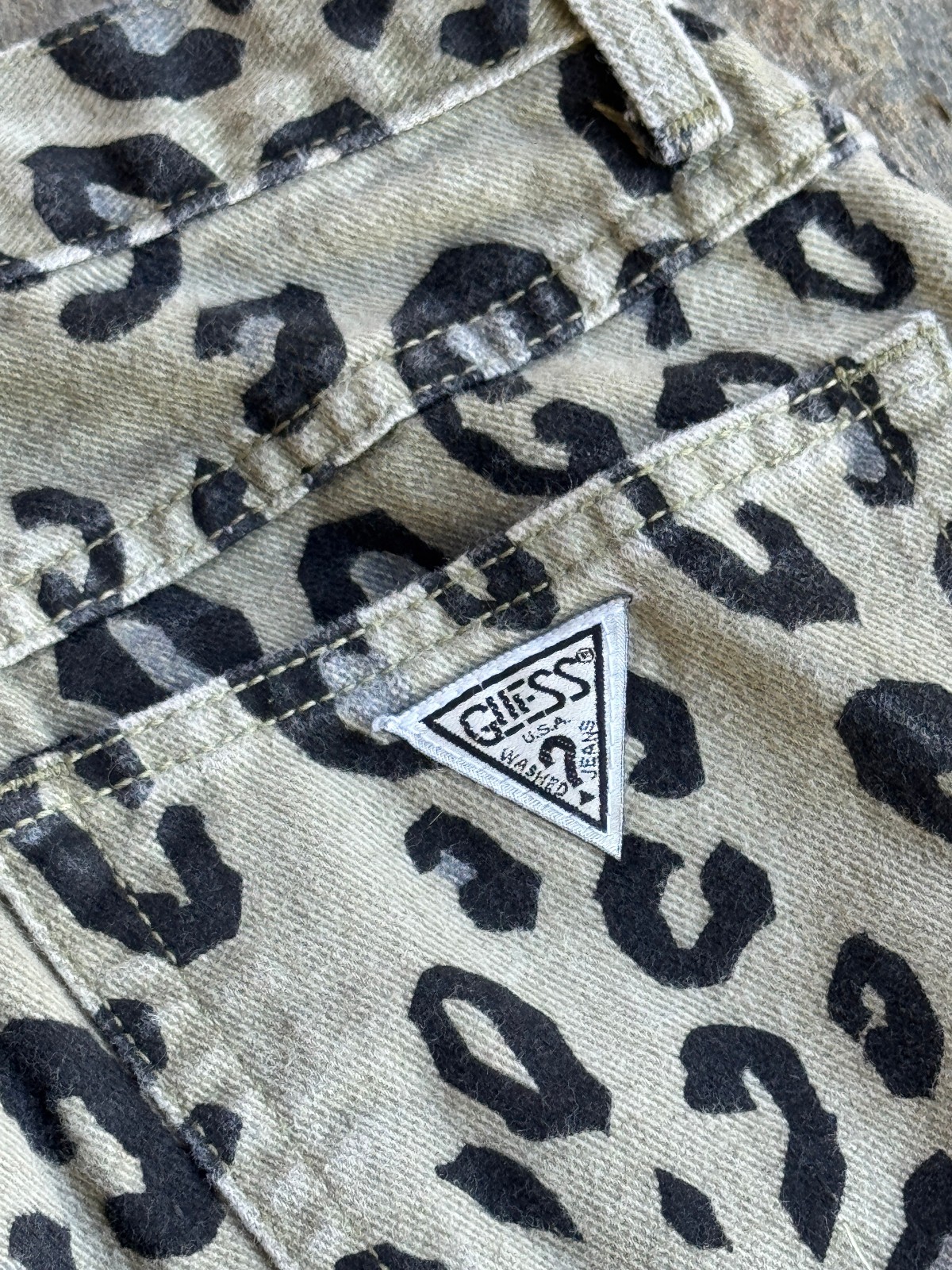 Vintage 80s 90s Georges Marciano GUESS USA Leopard Print Jeans