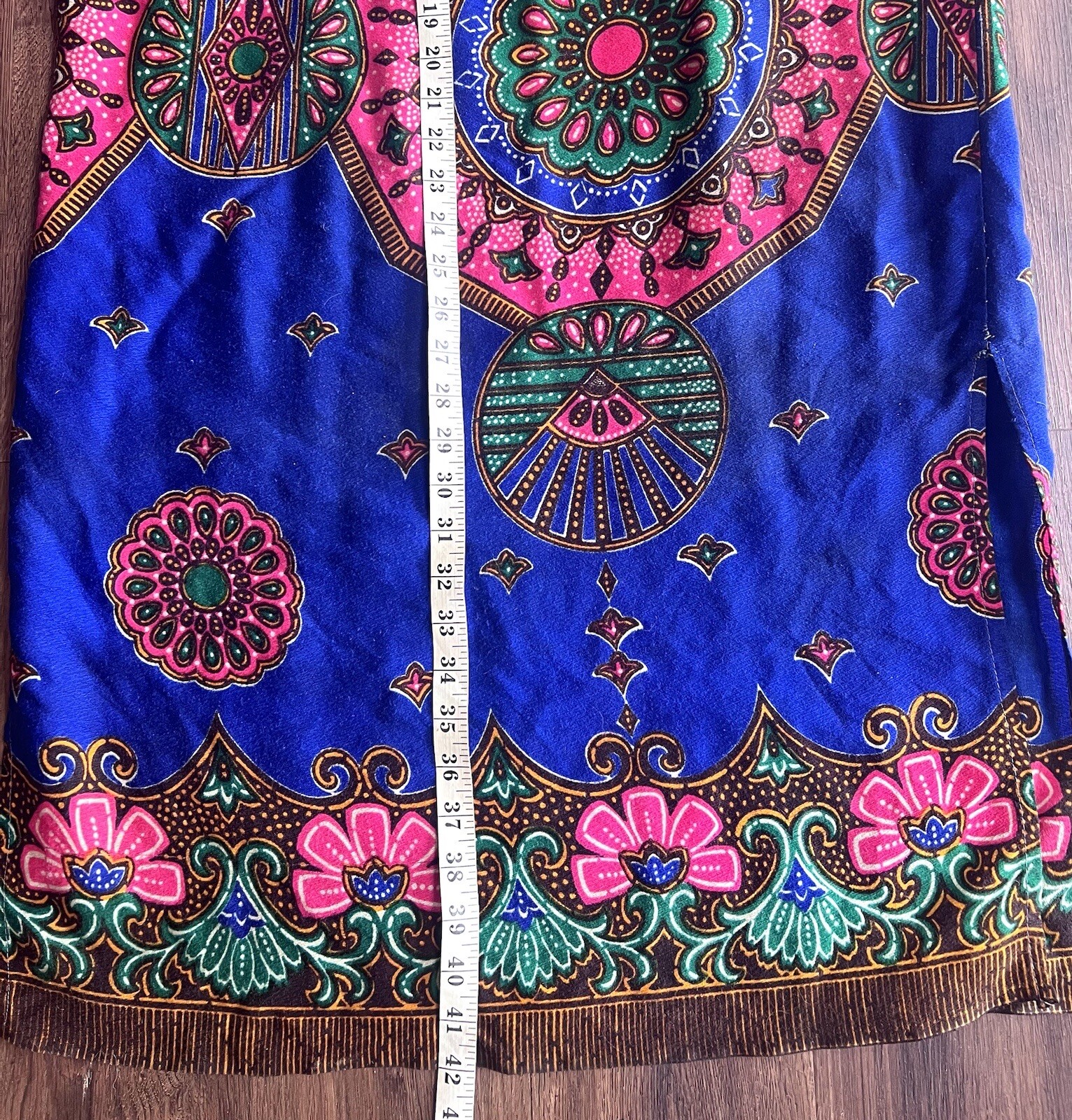 Vintage Dress Strap Midi Boho Summer Mod Hippie Psychedelic beach Small Medium 6