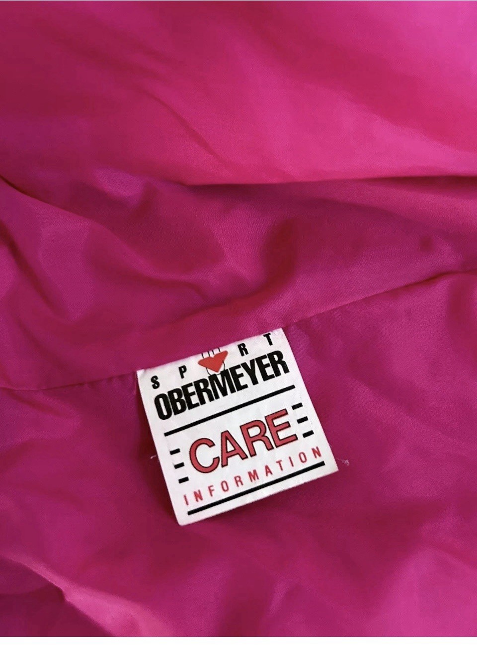 Awesome! VINTAGE Obermeyer Ski Jacket Pink Colorblock 80s Retro Size 10 L/XL