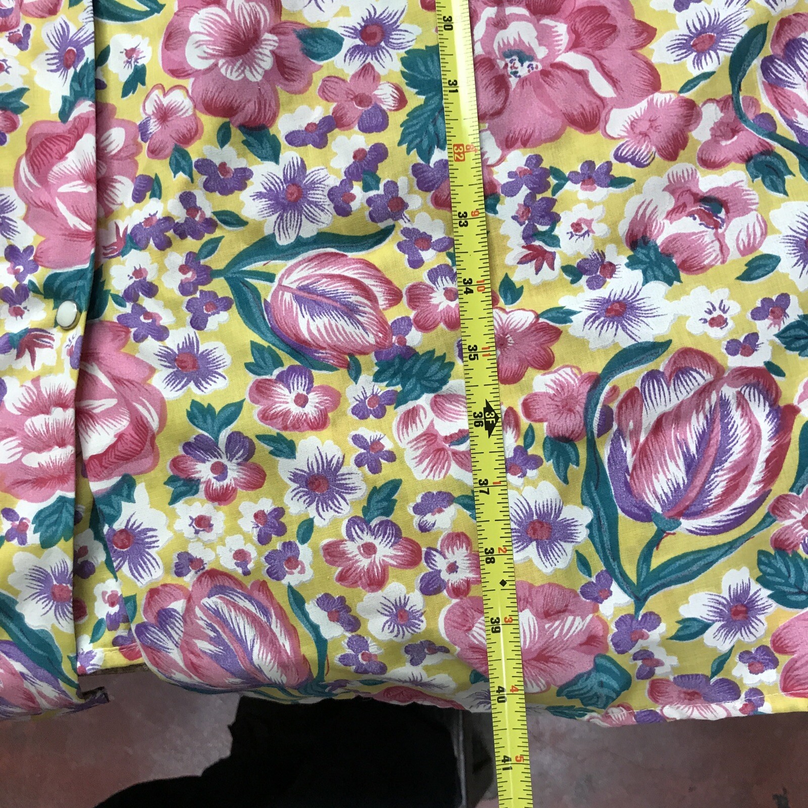VINTAGE LADY LINDSAY Nightgown Sleeper Romantic Long Size 1X Pink Floral Pearl