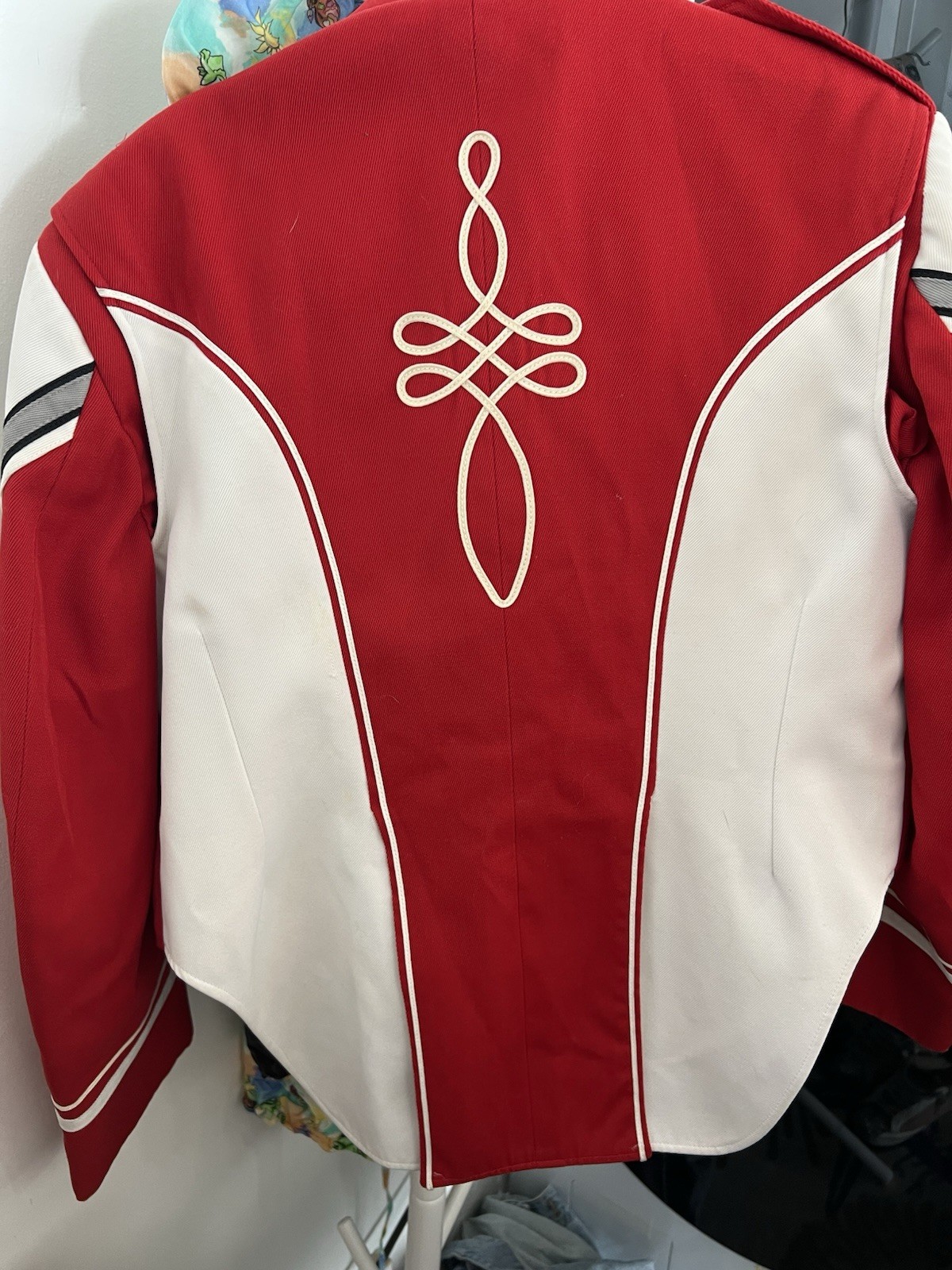 Vintage Stanbury Wool Red And White Military Style Marching Band Jacket 38