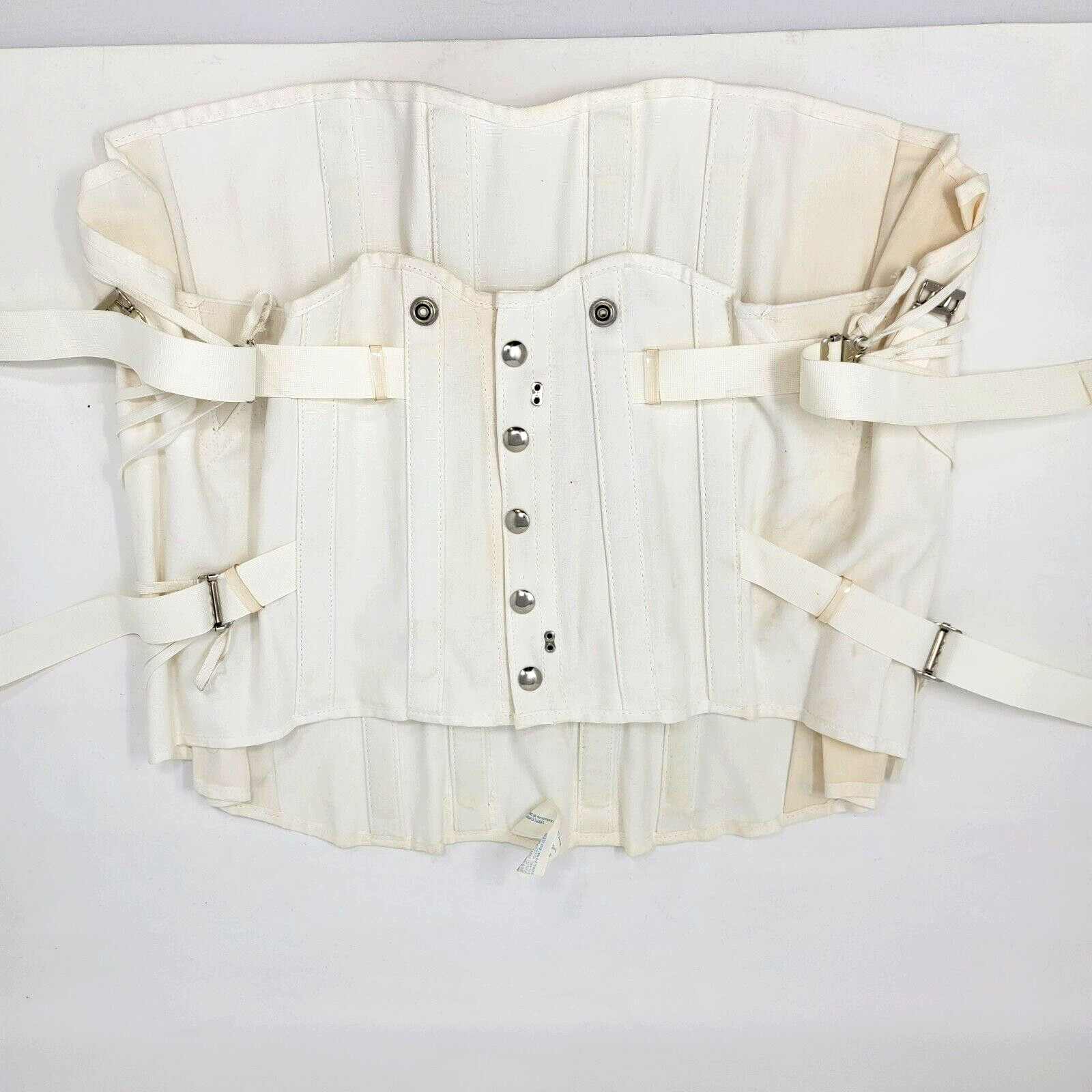 Vintage CAMP Corset Girdle Support #9166 SZ 44 Cotton Truss Laces 1940-50’s USA