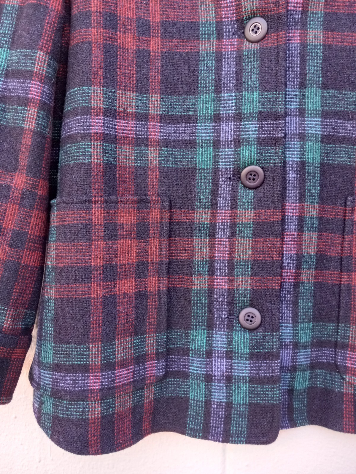 Pendleton Women’s Wool Shirt Jacket Button Up Long Sleeve Plaid #203 SZ M 49er