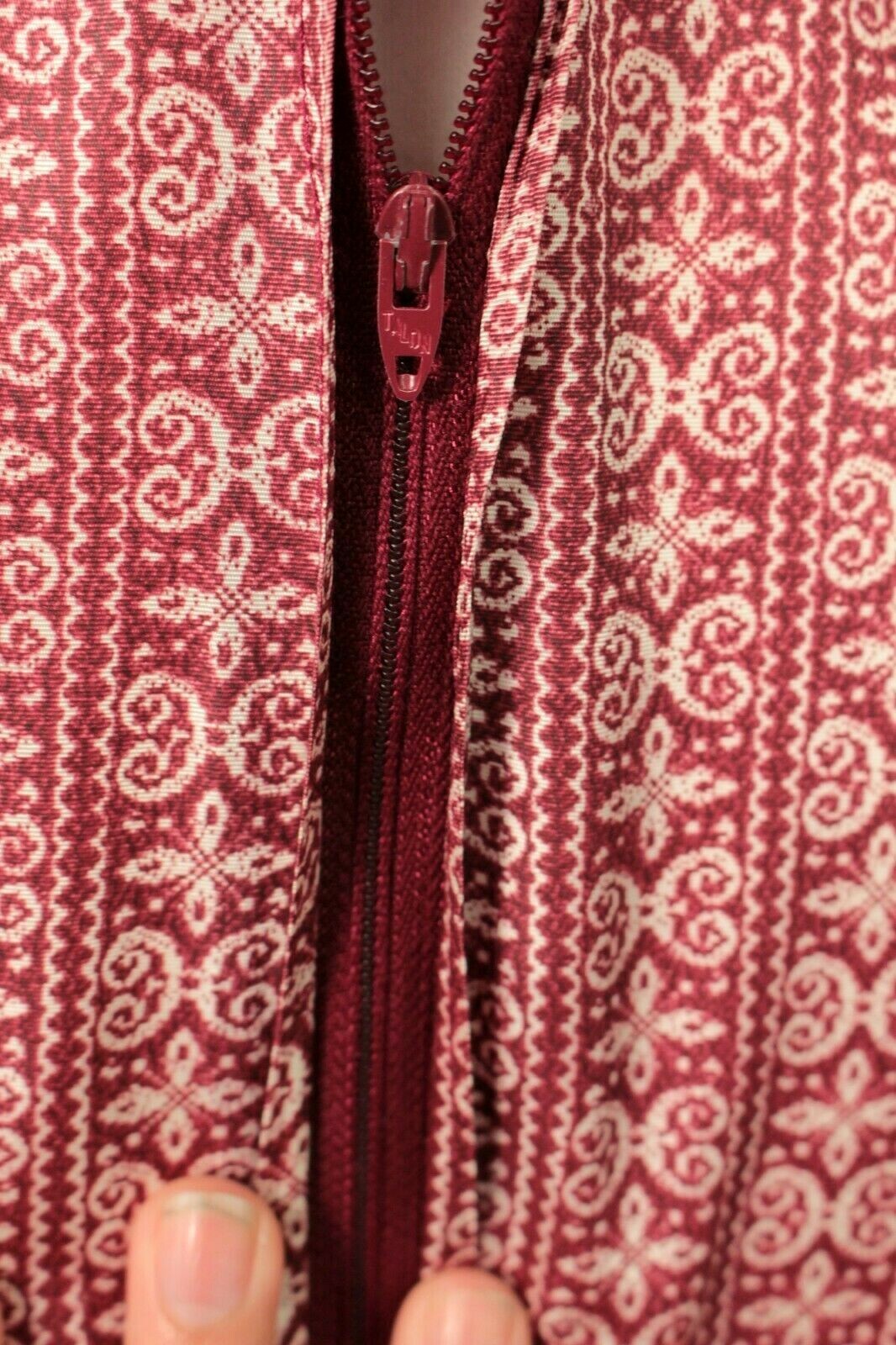 Vtg 60s Maxi Dress W/ Quilted Skirt And Velvet Accents 1960s Long