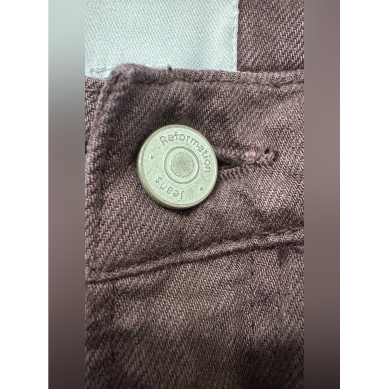 Reformation Val 90s Mid-Rise Straight-Leg Jeans Chocolate Brown Womens 26