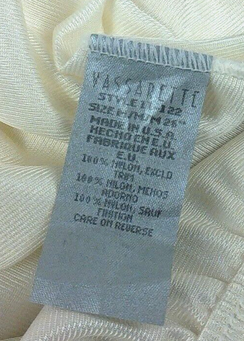 Vassarette Ladies 100% Nylon White 25″ Long Half Slip Size M (63)