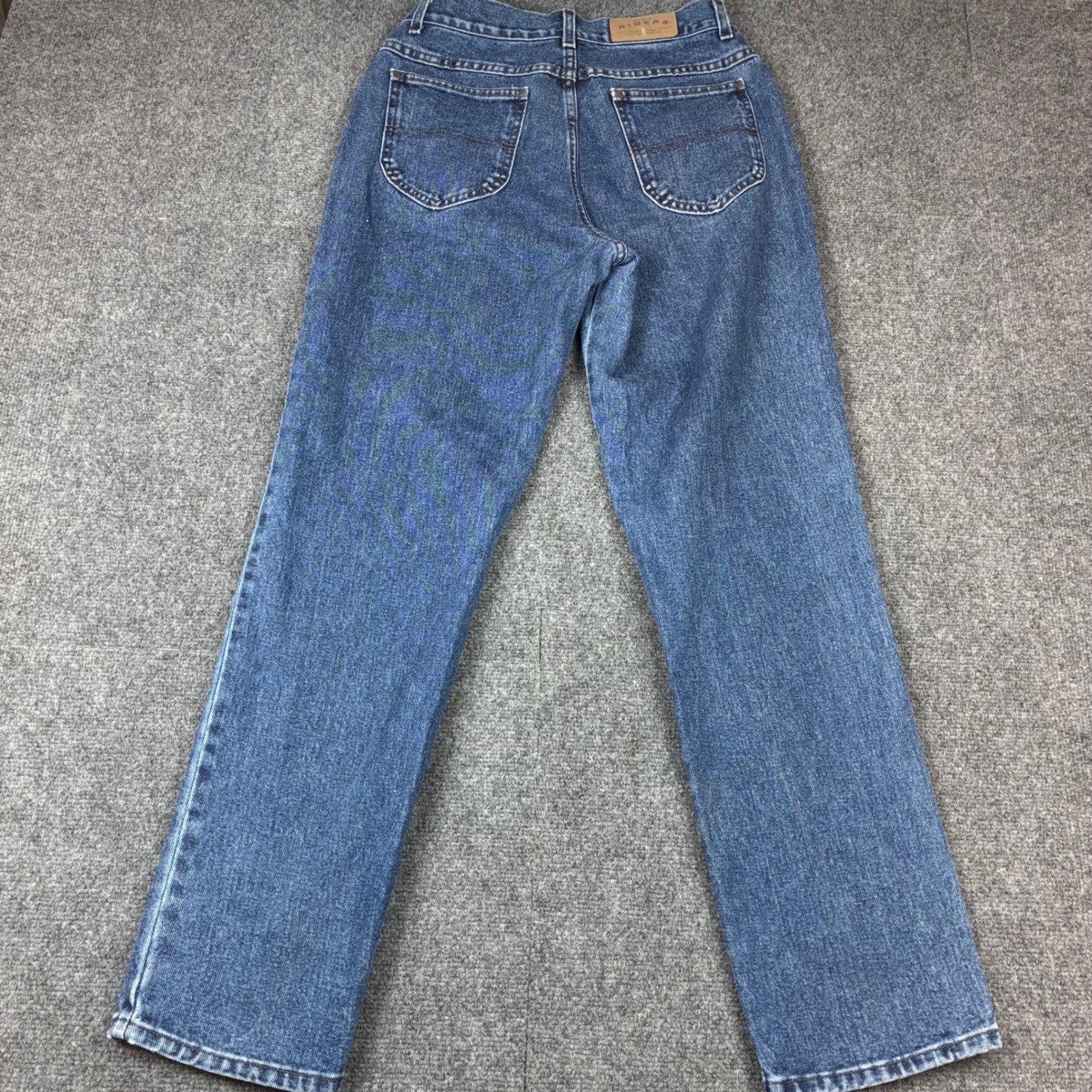 VTG Riders Lee High Waisted Straight Leg Jeans Blue Denim Made in USA 10M 28×32
