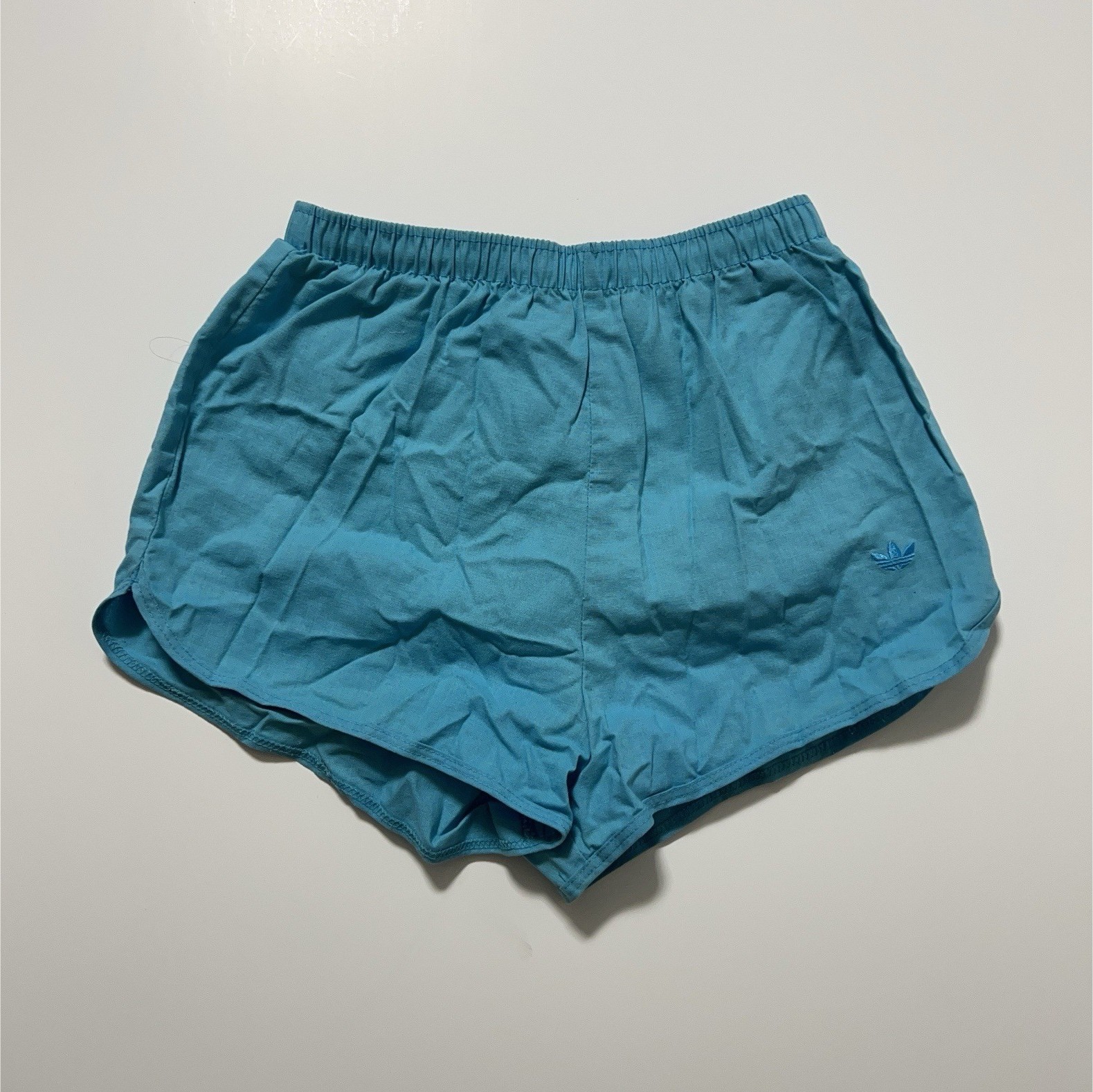 adidas Vintage Women’s Blue 100% Cotton Shorts Size S Sportswear Beach USA