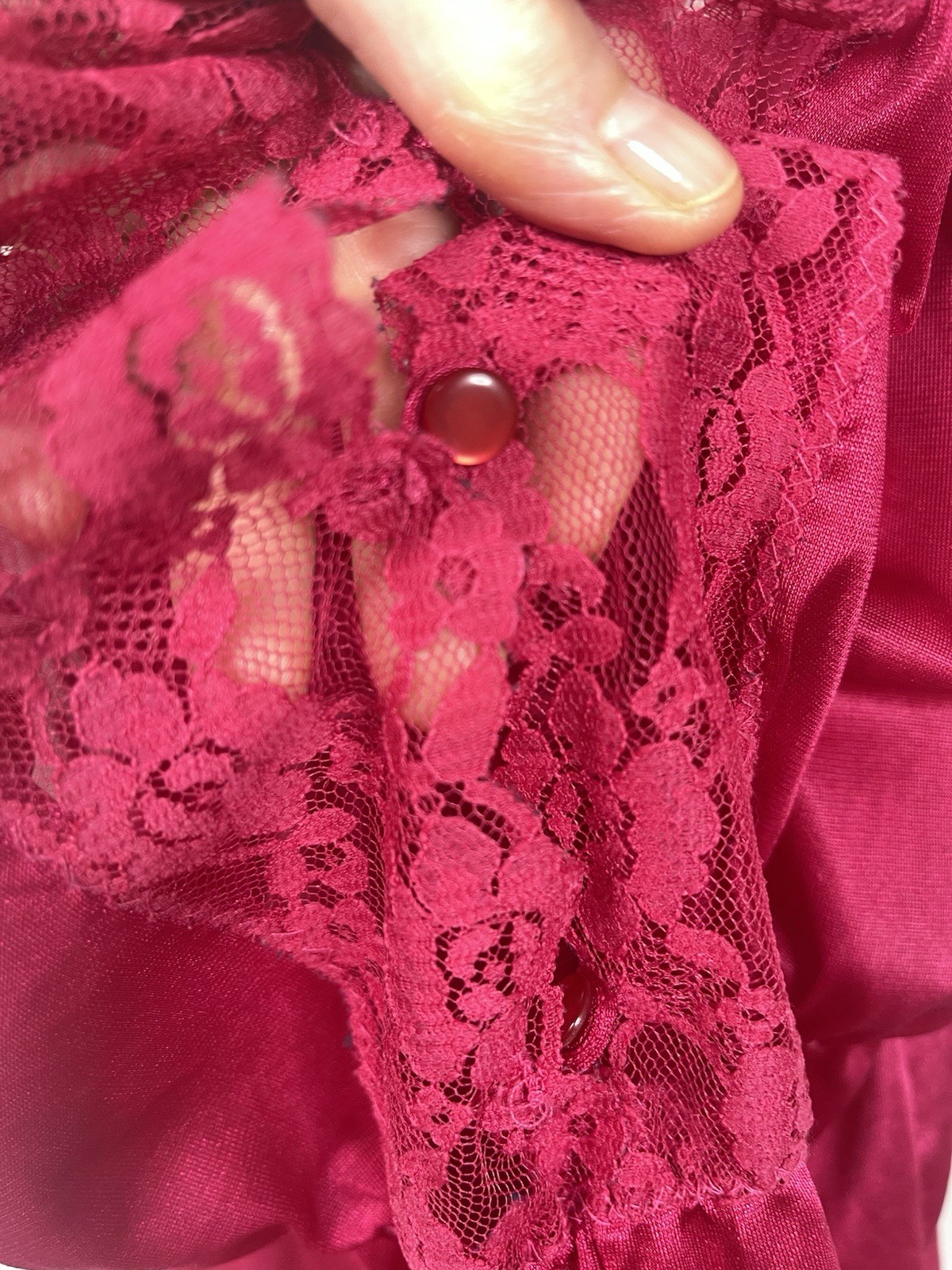 Vintage 80’s Juliara Vintage hot pink Lace Teddy Bodysuit Lingerie SZ M sexy