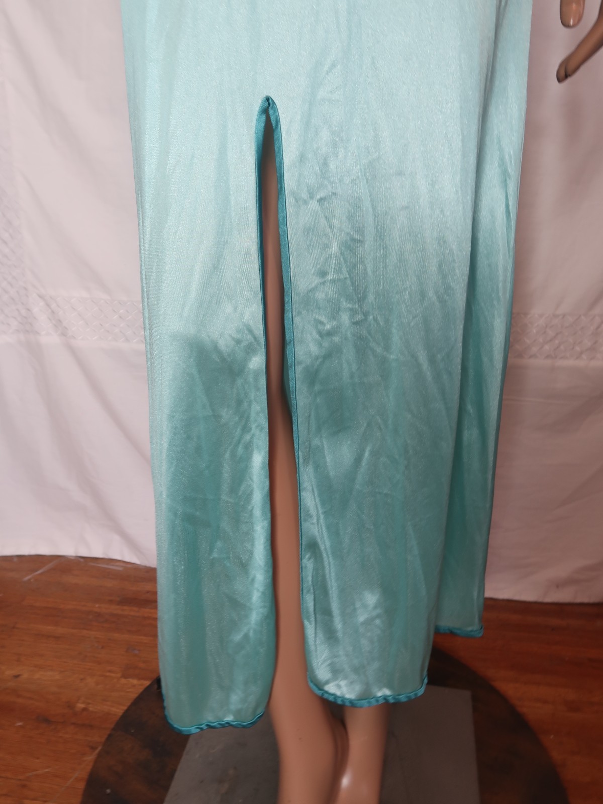 Vintage Blue Full Length Nightgown Robe Dutchess Individually Yours Jr 9 Girly