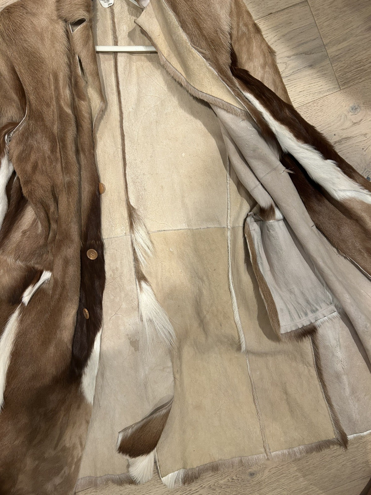 Rare Dolce & Gabbana Archive Springbok Antelope Fur Coat IT 52 Made in Italy