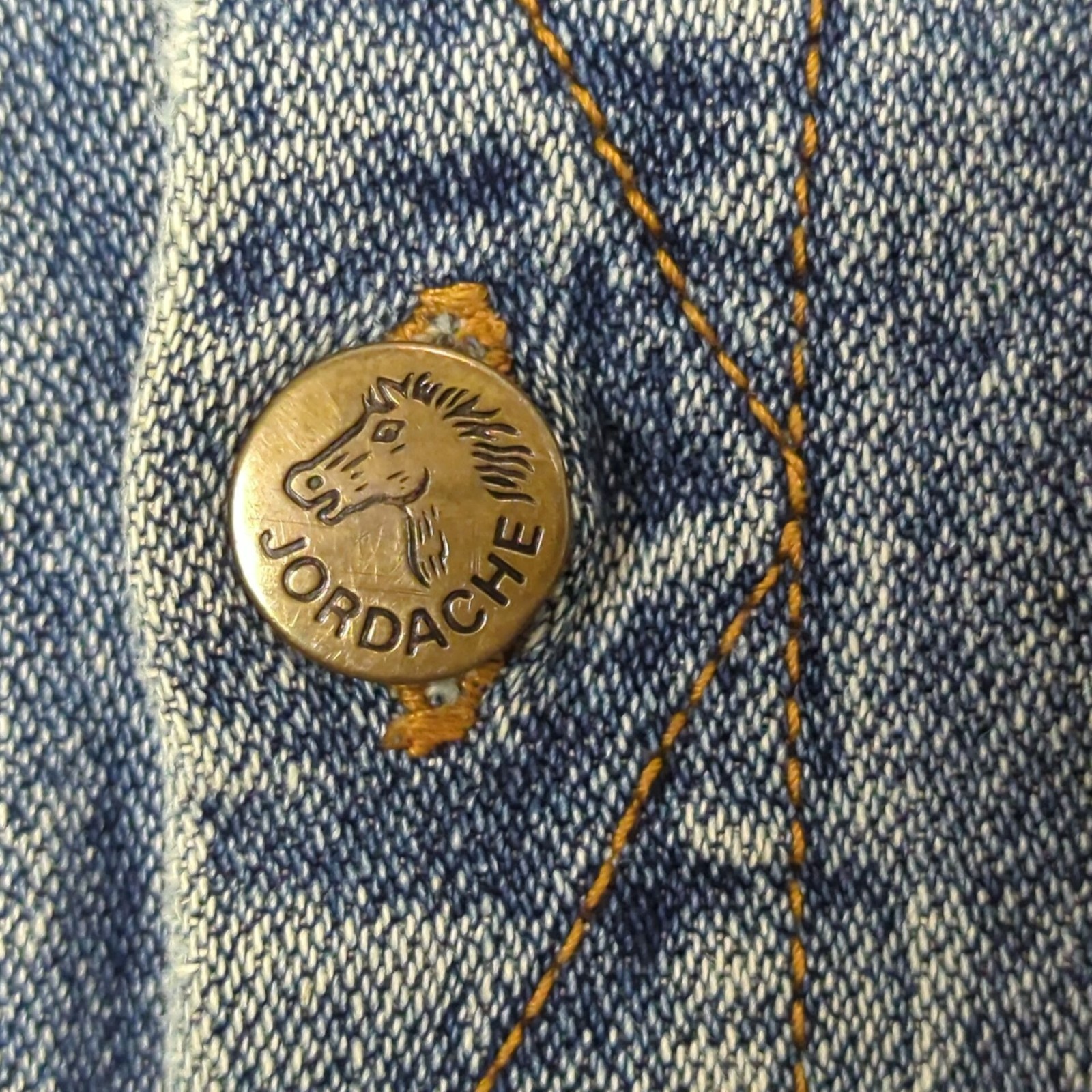 Vintage Jordache Denim Sleeveless Jacket Vest Pockets Button Front 1980’s
