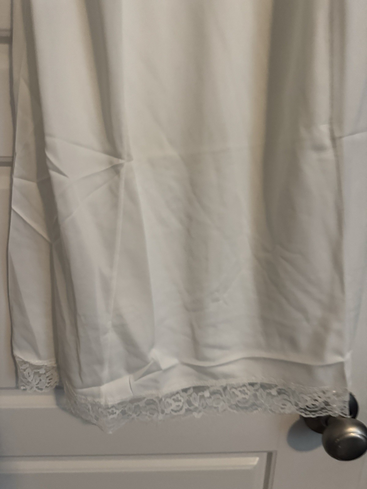 Vintage Du Pont Acele Size 36 Regular White Short Proportioned Slip Lace USA