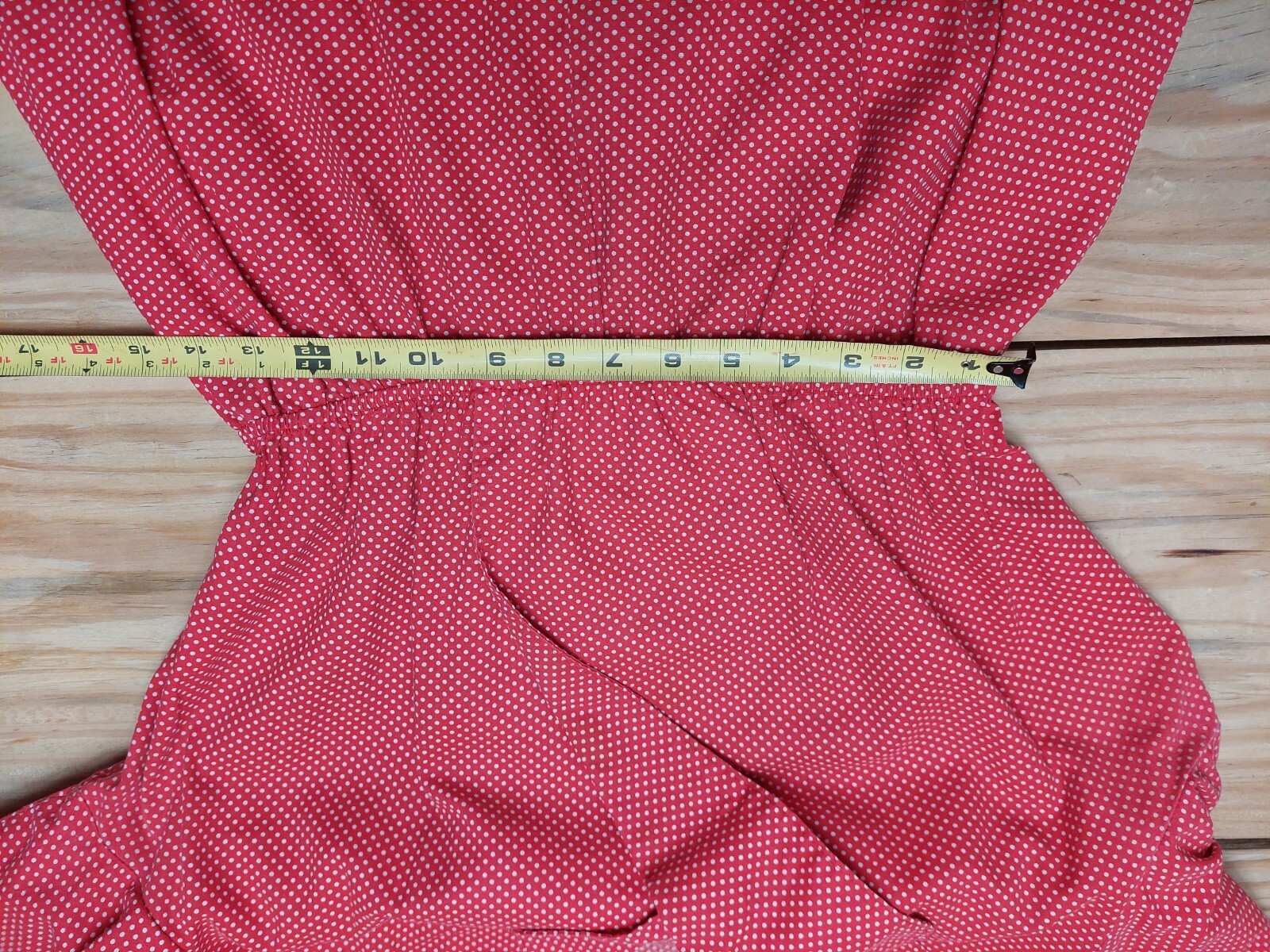 The American Shirt Dress Vtg 80s Size 16 Red Polka Dots Full Skirt Shoulder Pads